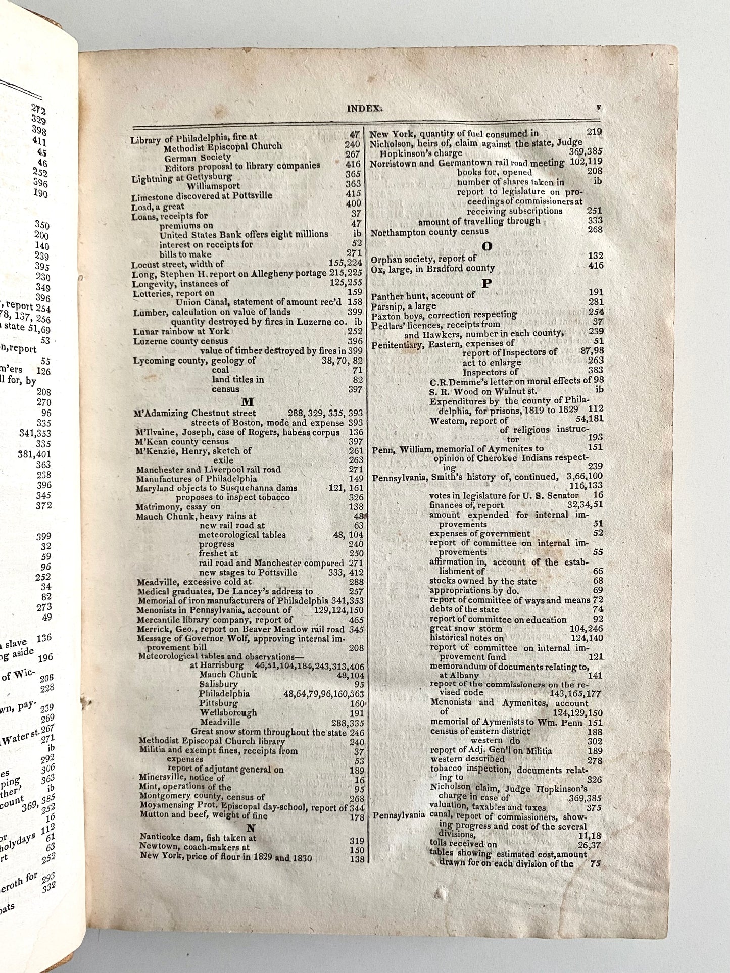 1831 PENNSYLVANIA REGISTER. Rare Amish, Mennonite, Free Coloured Persons, Slaves, &c.