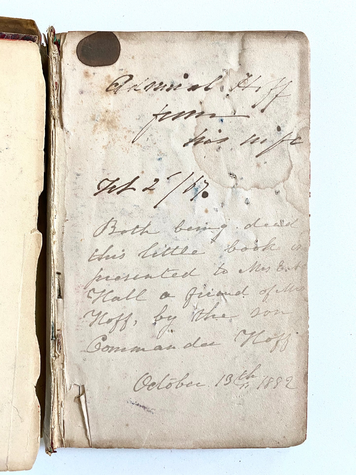 1866 J. R. MACDUFF. The Bow in the Cloud. Wonderful Early American Provenance! Civil War Ship Admiral!