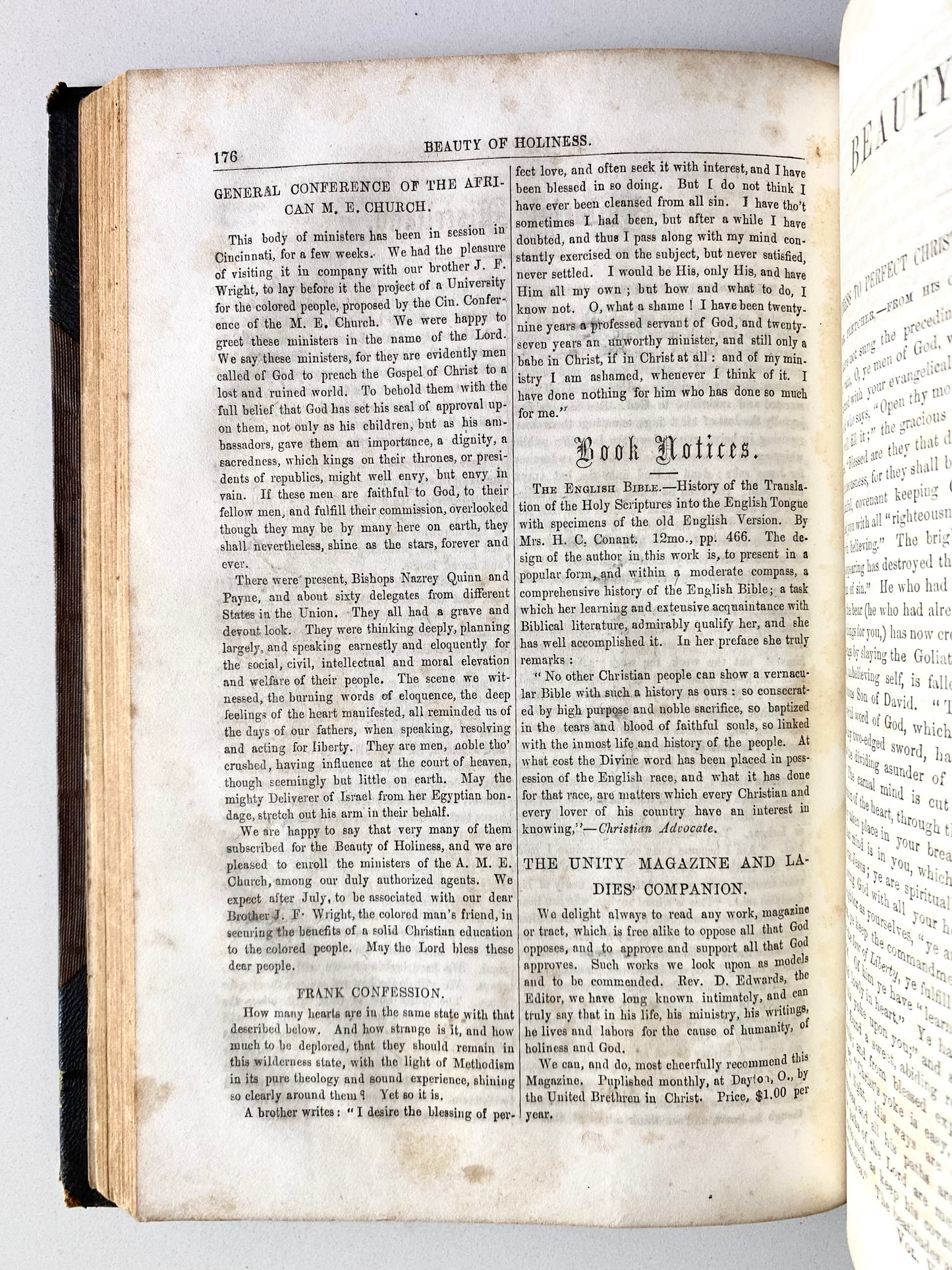 1856 MANSFIELD FRENCH. Beauty of Holiness Methodist Magazine. Revivals. Abolition. Camp-Meetings &c.