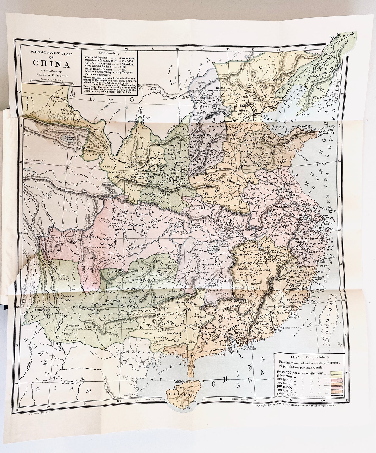 1900 HARLAN P BEACH. History of Missions in China. Superb Work.