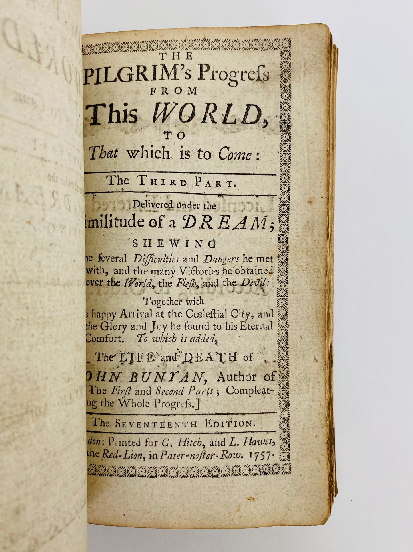 1755 JOHN BUNYAN. Pilgrim's Progress + Pseudepigraphic Third Part and Early Biography.
