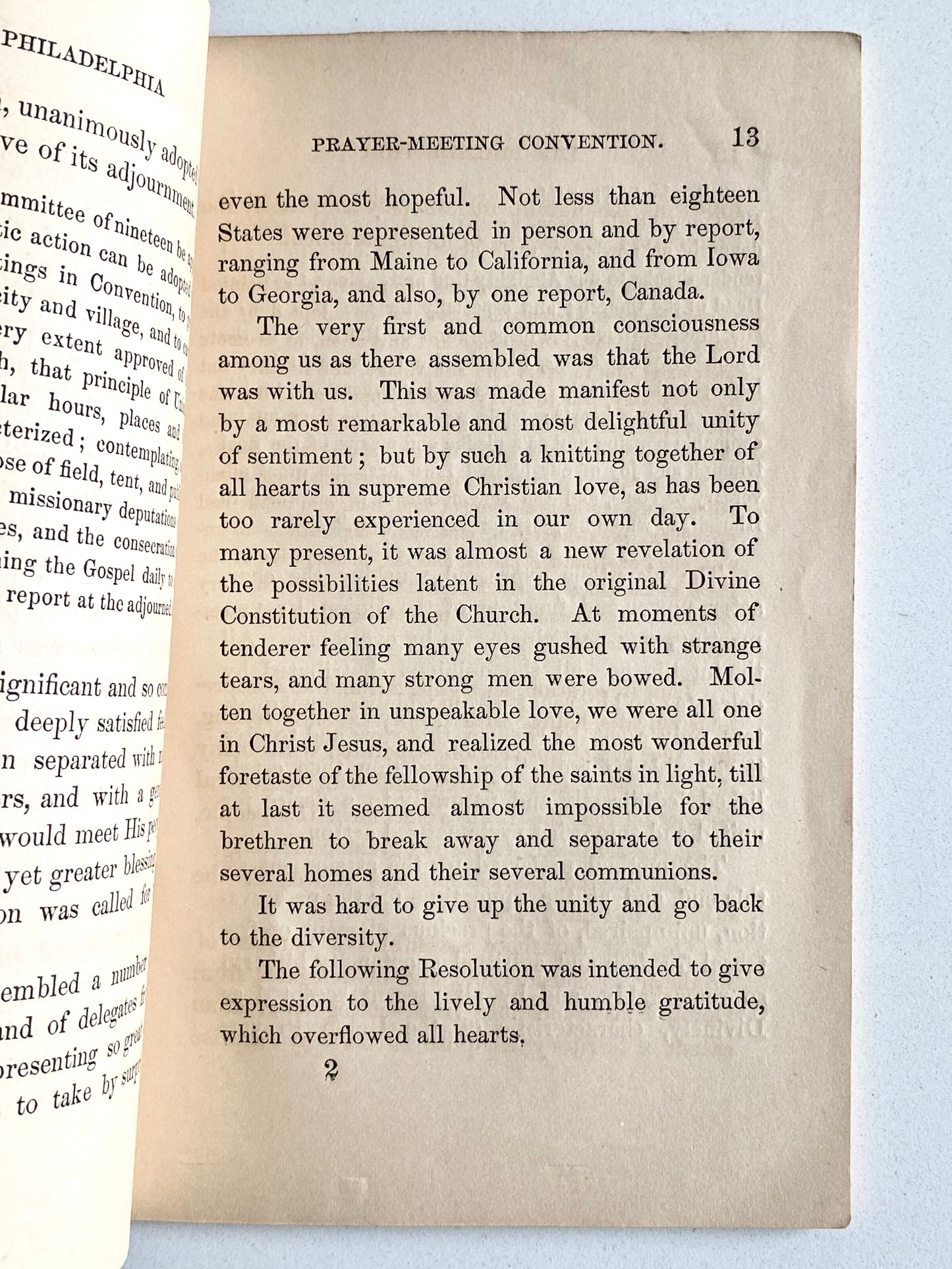 1860 PRAYER MEETING REVIVAL. The Philadelphia Prayer-Meeting Convention of 1860.