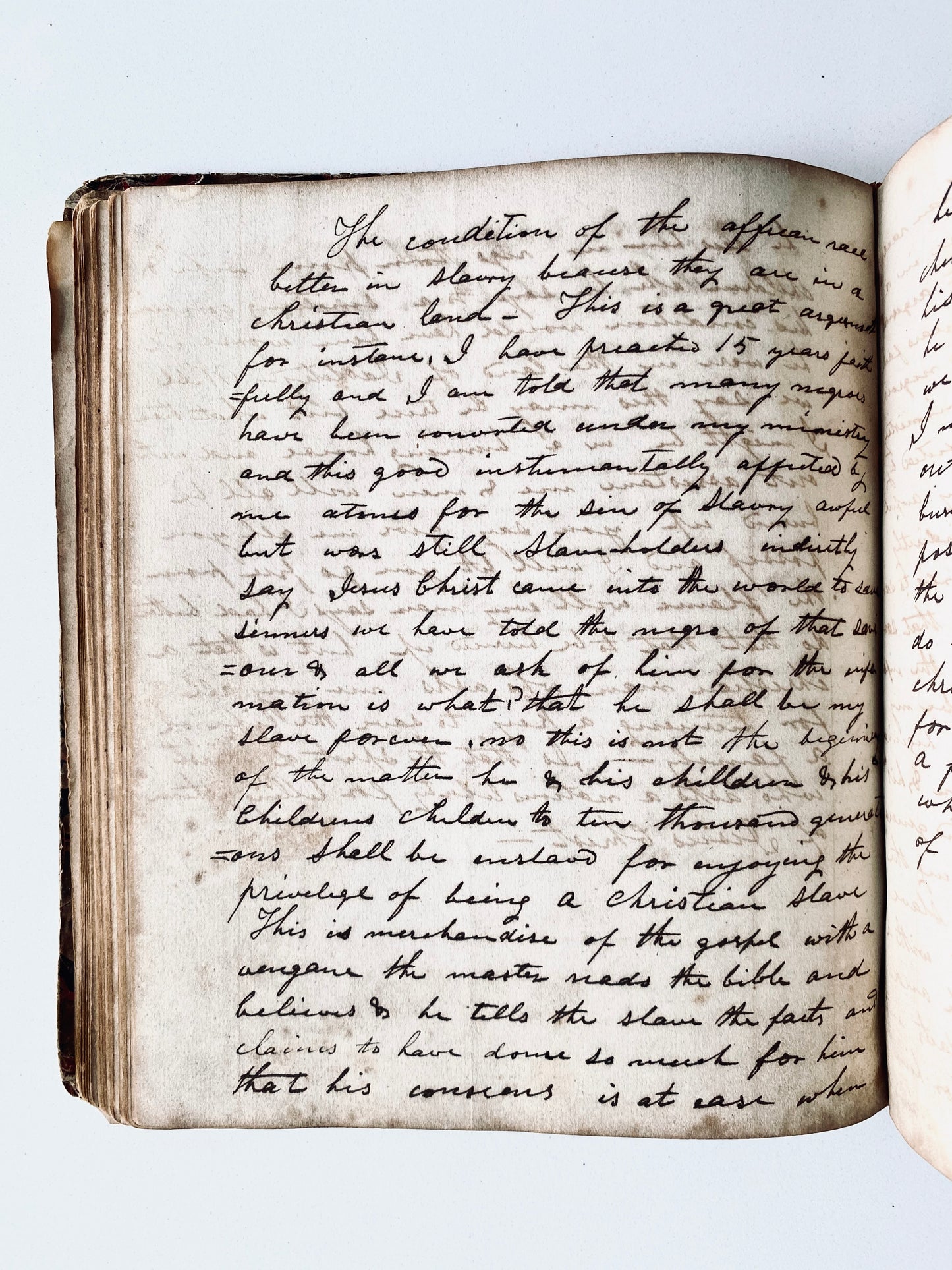 1847 ALFRED TAYLOR. 148pp Important Kentucky Baptist Manuscript on Slavery, Baptism, & More.