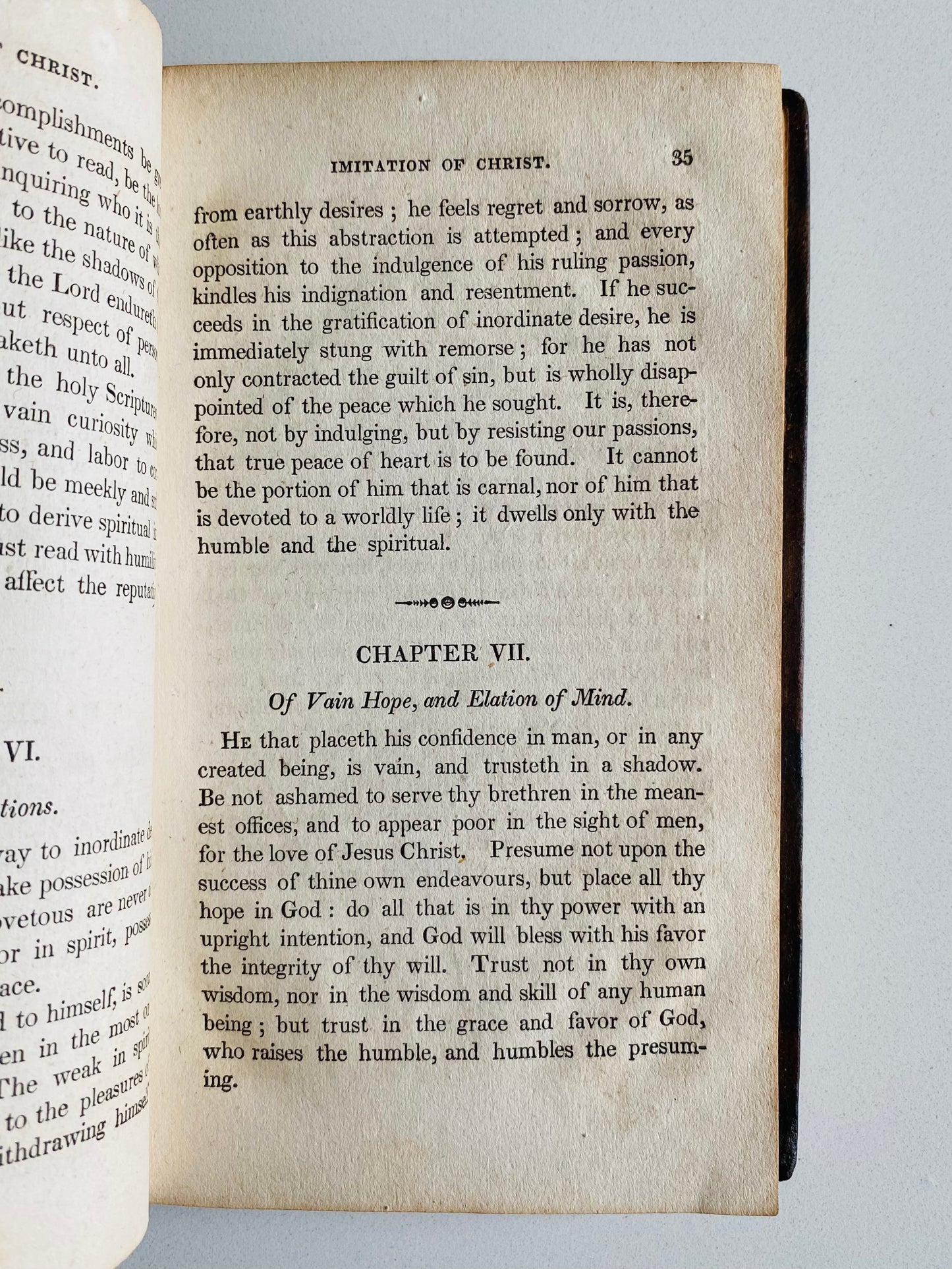 1829 THOMAS a' KEMPIS. The Imitation of Christ in American Painted Binding. Fwd Thomas Chalmers.