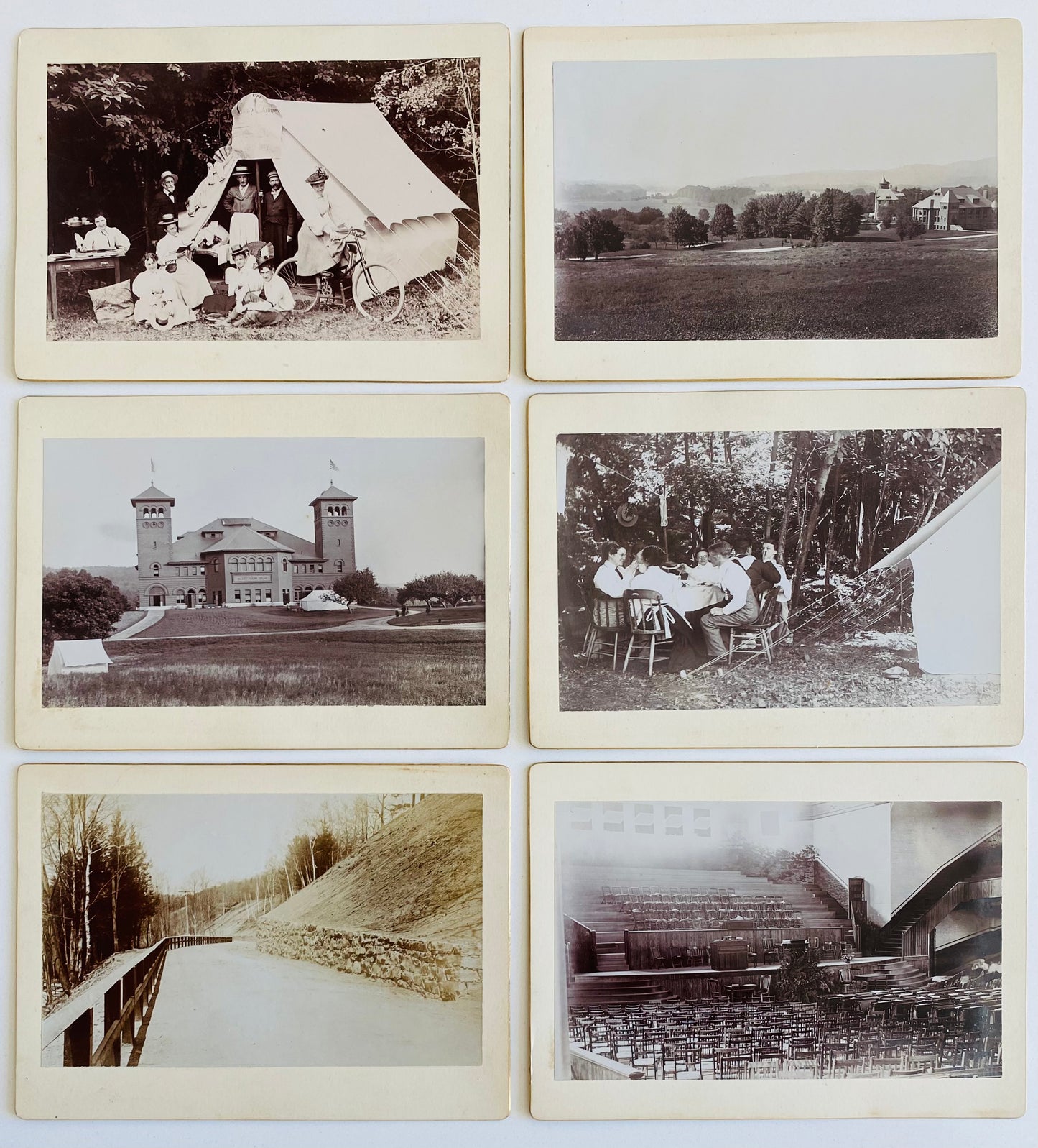 1885 A. T. PIERSON & Others. Six Rare Cabinet Photos from 1885 Northfield Conference - D. L. Moody