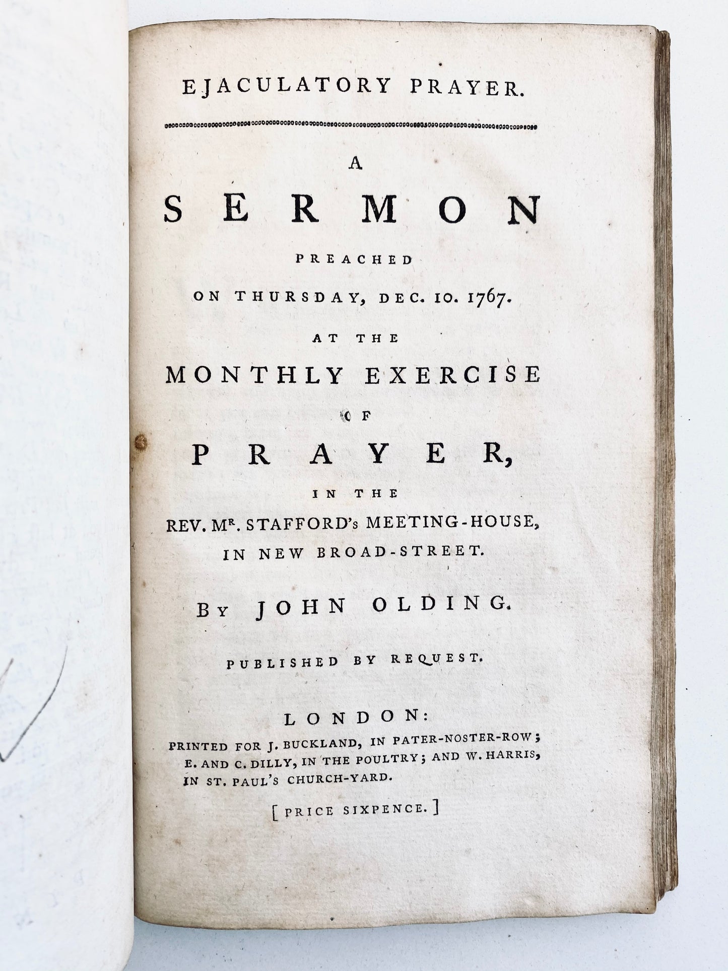 1759 JOHN OLDING. Power of Prayer, Holiness of the Christian Ministry, Etc. Rare Great Awakening Works.
