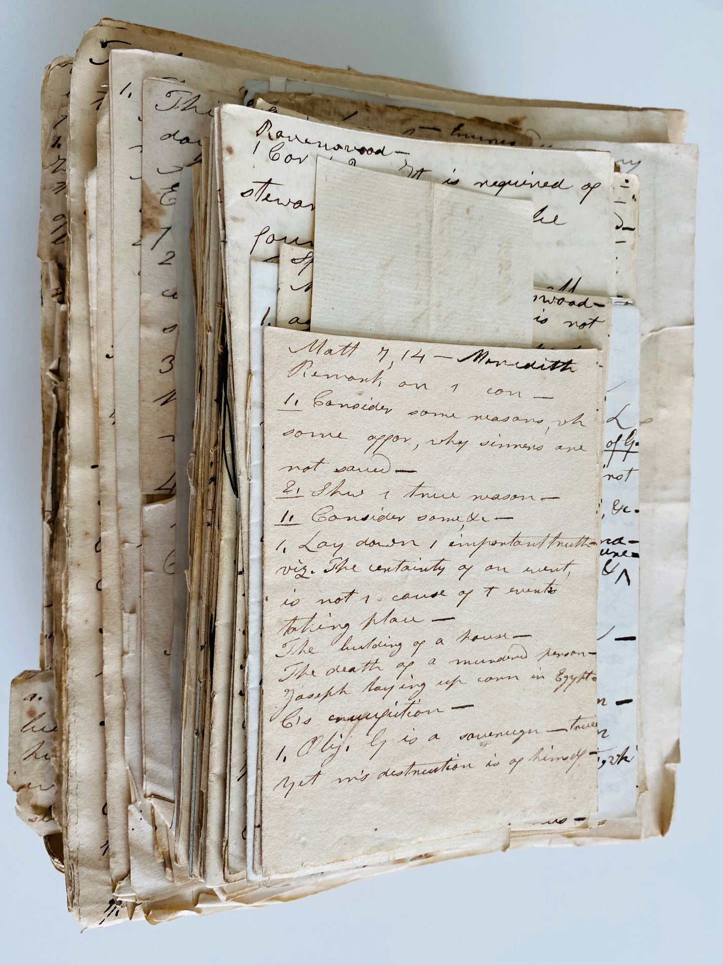 1755-1830 SAMUEL SARGENT. 2500pp Manuscript Archive of Second Great Awakening Missionary-Evangelist.
