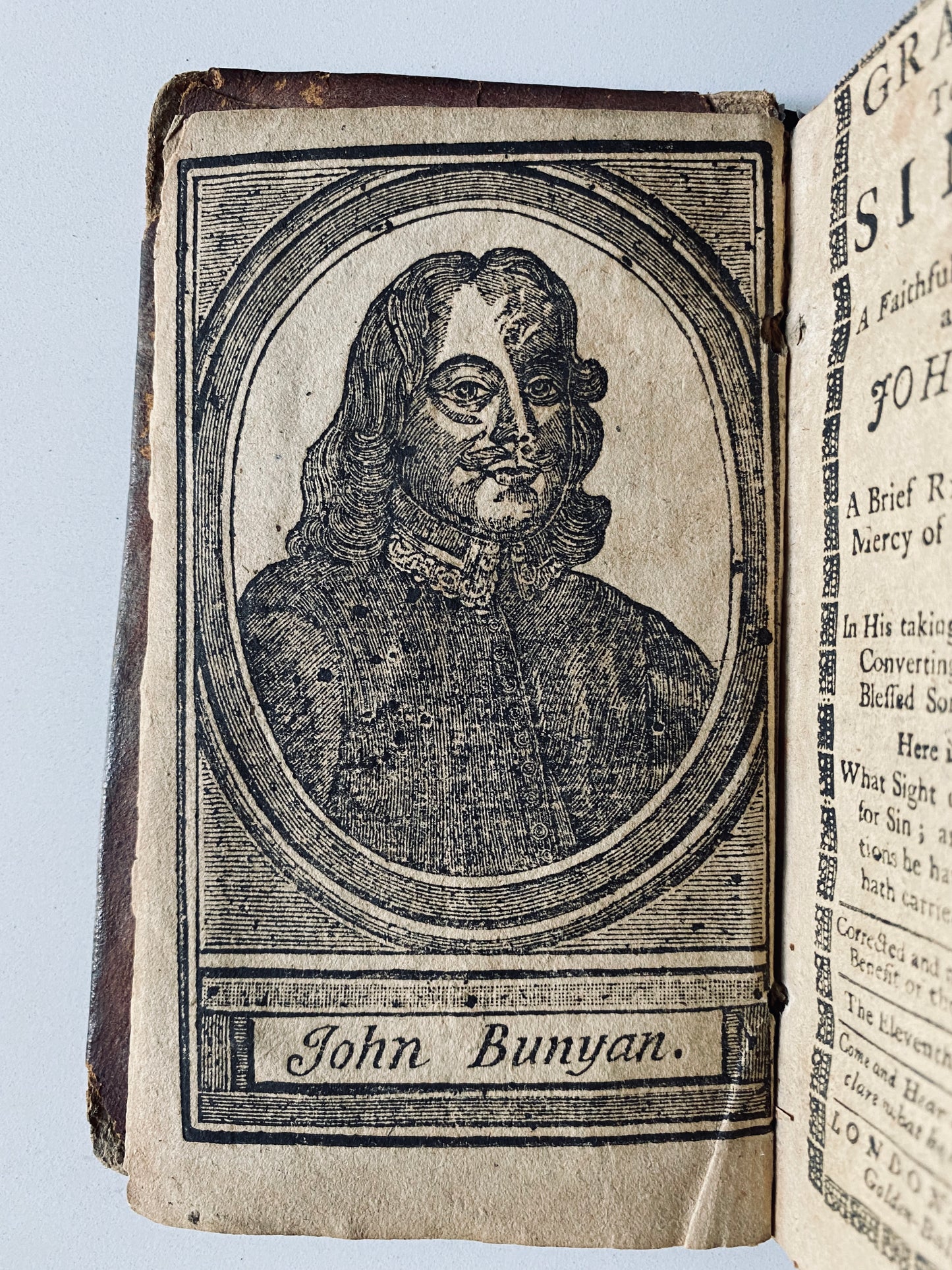 1761 JOHN BUNYAN. Grace Abounding to the Chief of Sinners. Charming Early Edition w/Frontis