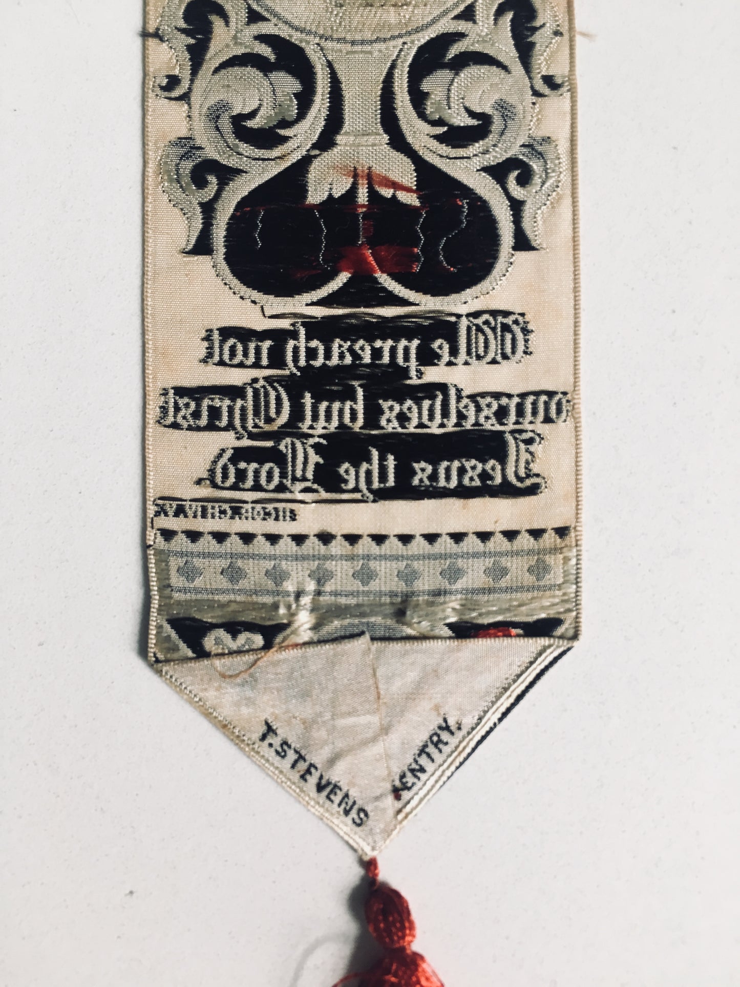 1880 C. H SPURGEON. Exceptional Victorian Silk Stevengraph Bookmark