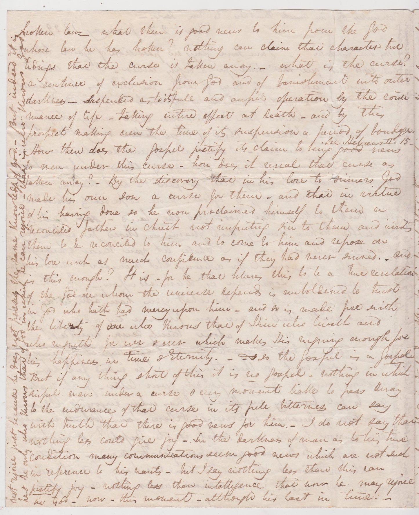 1829 JOHN McLEOD CAMPBELL. Important Autograph Letter on Atonement by Influential Scottish Theologian.