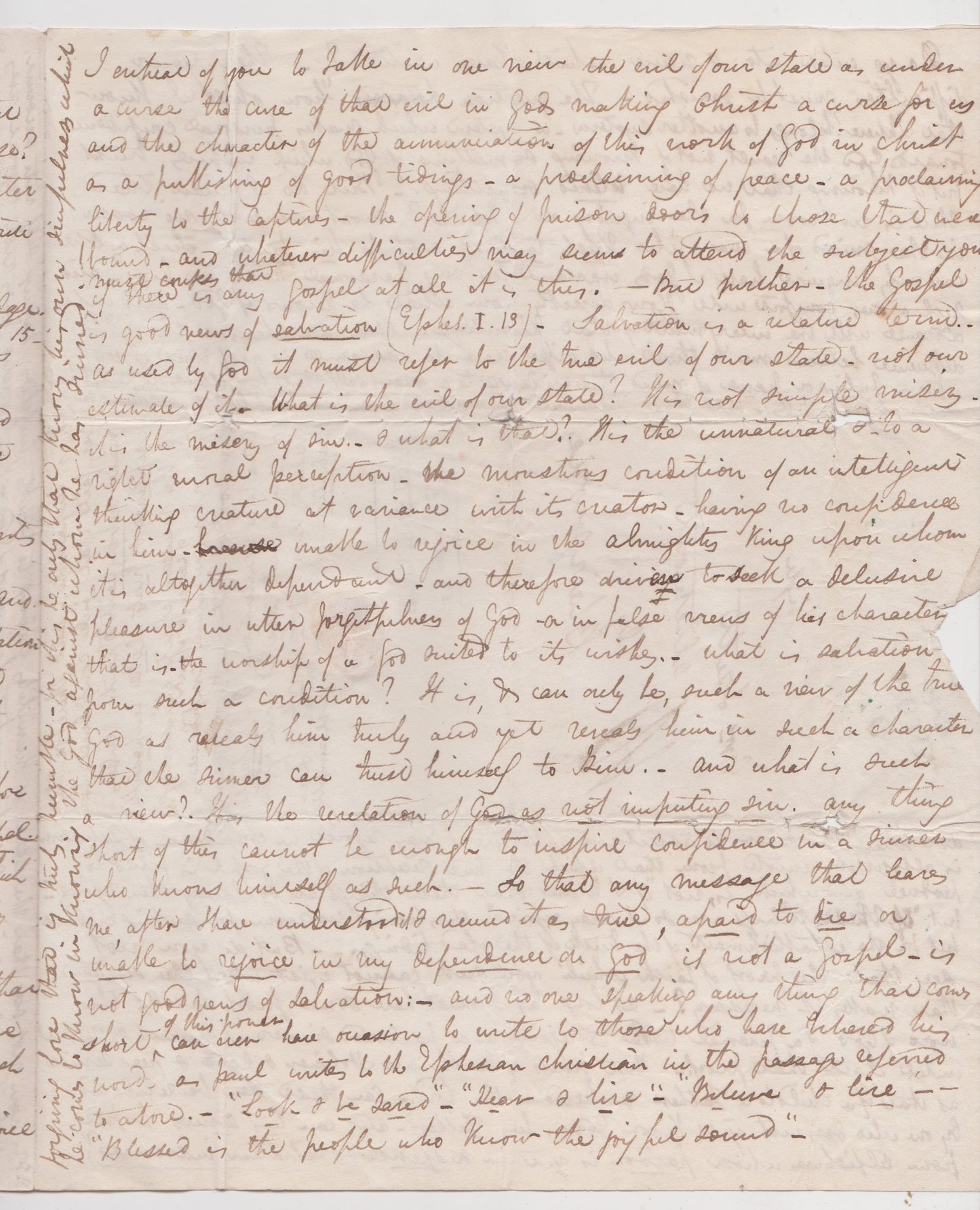 1829 JOHN McLEOD CAMPBELL. Important Autograph Letter on Atonement by Influential Scottish Theologian.