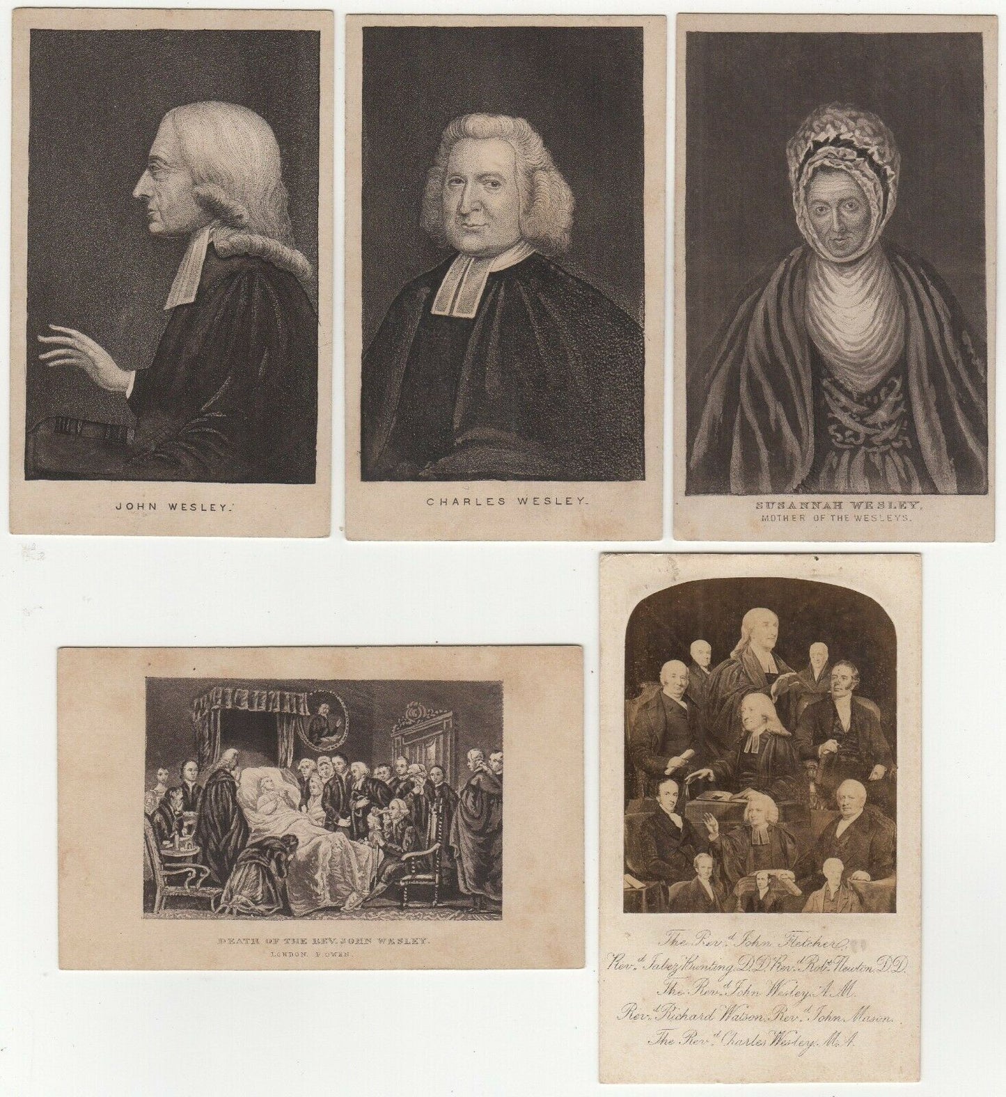 1870 JOHN WESLEY & CO. Fine Group of Methodist Carte de Visites!