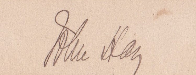 1861 ABRAHAM LINCOLN. Pencil Sketch of Lincoln Seated Writing by his Private Secretary, John Hay