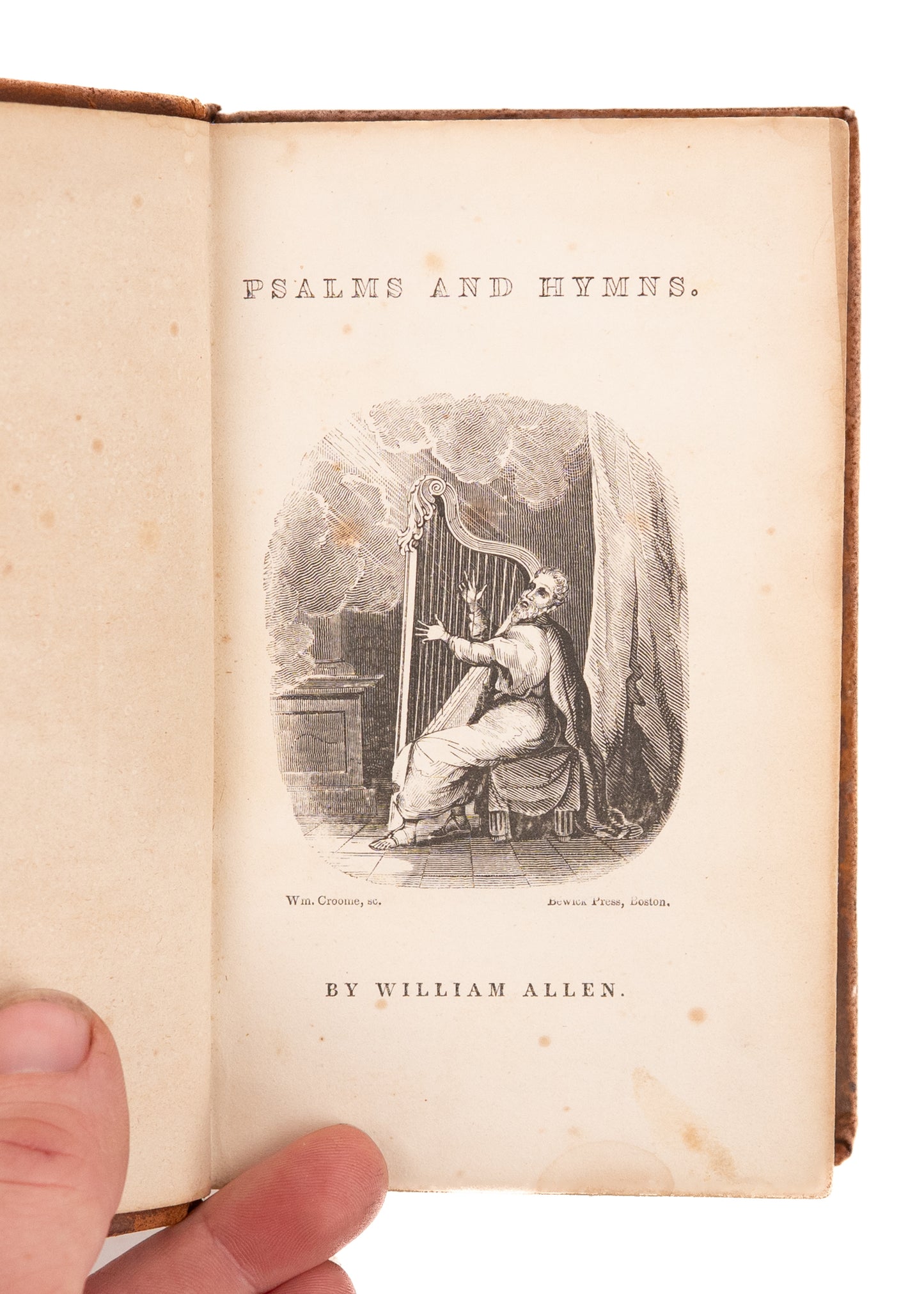 1835 WILLIAM ALLEN. Psalms and Hymns for Public Worship. Suppressed, with History American Psalmody.