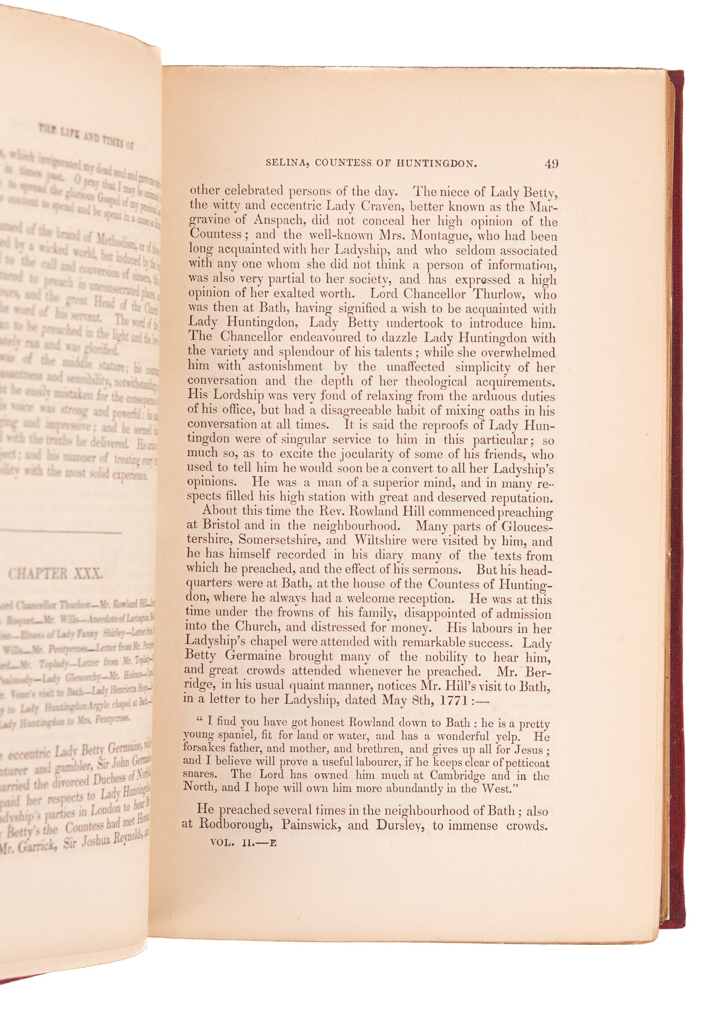 1844 SELINA COUNTESS OF HUNTINGDON. Superb Biography of the Financier of George Whitefield and John Wesley.
