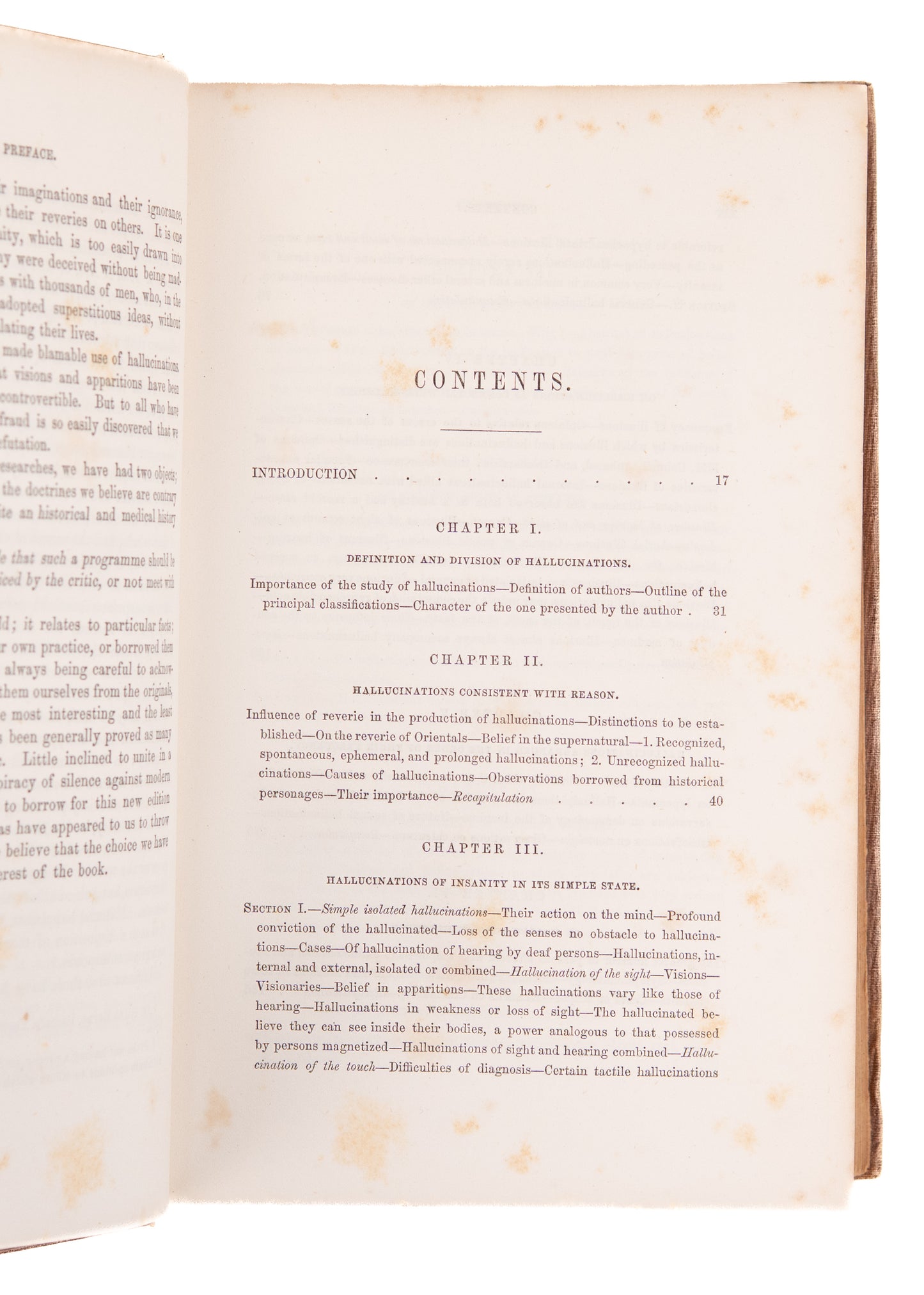 1855 GHOSTS, VISIONS, & DREAMS. Fine First American Edition of de Boismont's History of Paranormal Phenomena.