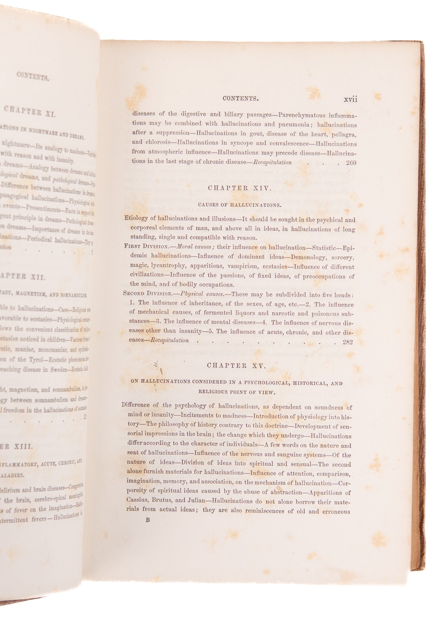 1855 GHOSTS, VISIONS, & DREAMS. Fine First American Edition of de Boismont's History of Paranormal Phenomena.