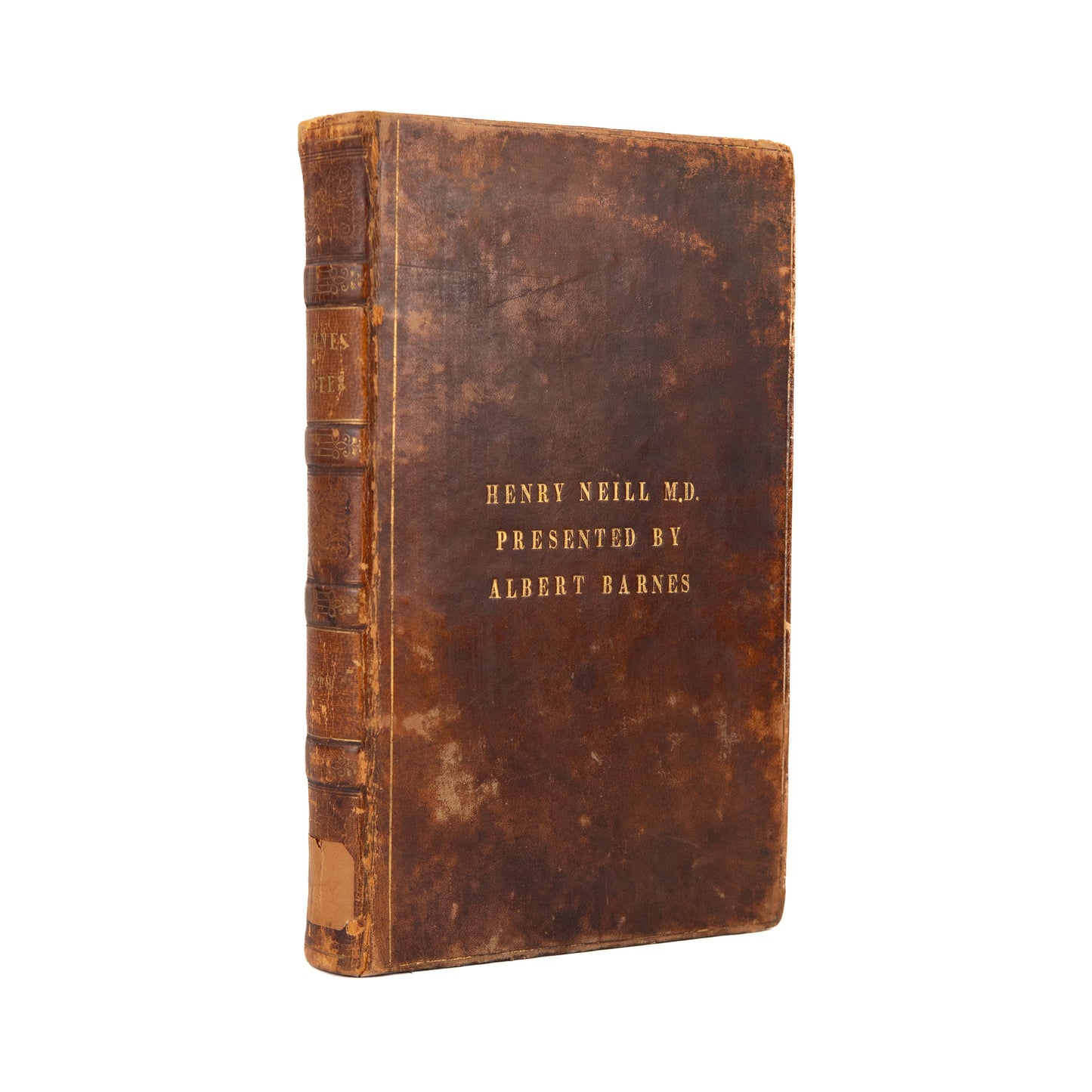 1837 ALBERT BARNES. Commentary on Acts of the Apostles in Author Presentation Binding.