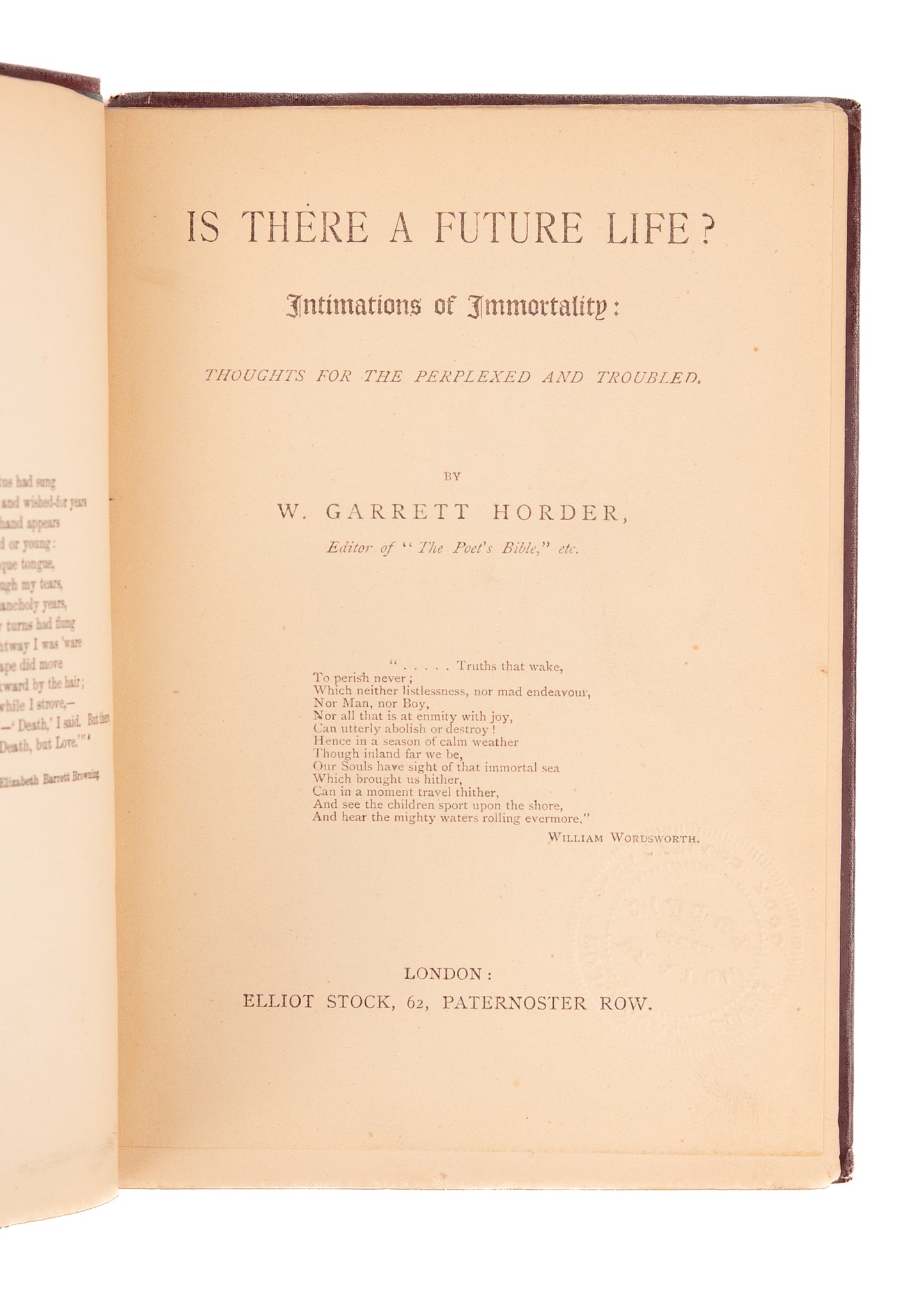 1893 FRANCES WILLARD & HANNAH WHITALL SMITH. Presentation Copy of "Is There a Future Life?"