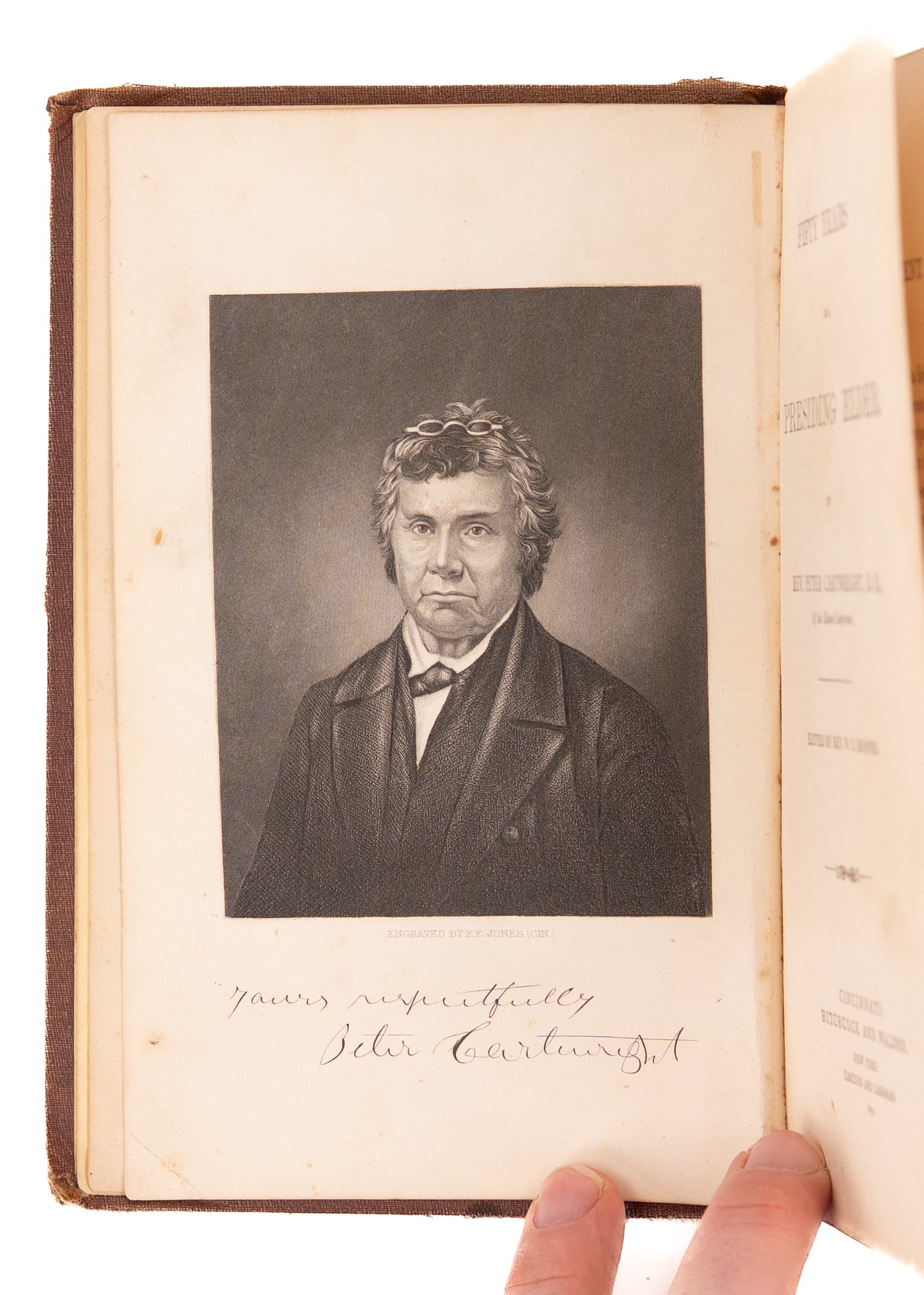 1871 PETER CARTWRIGHT. Fifty Years as a Presiding Elder. Gifted by Cartwright. Rare! Cane Ridge Revival &c.