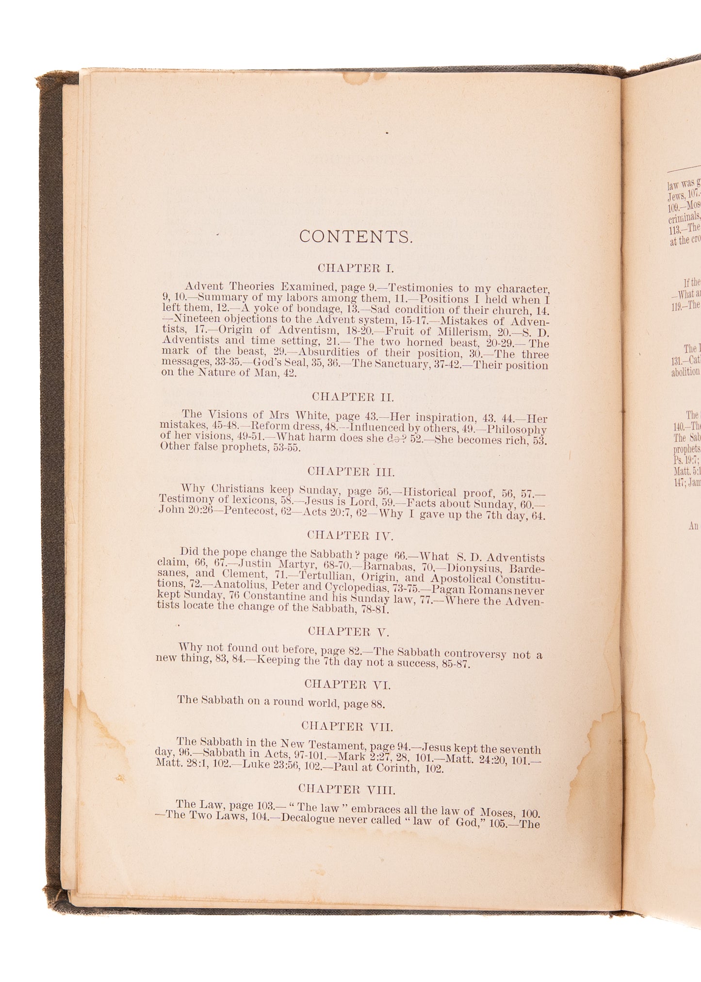 1888 SEVENTH-DAY ADVENTISM. Rare First Edition of Canright's Classic Anti-Adventist Work.