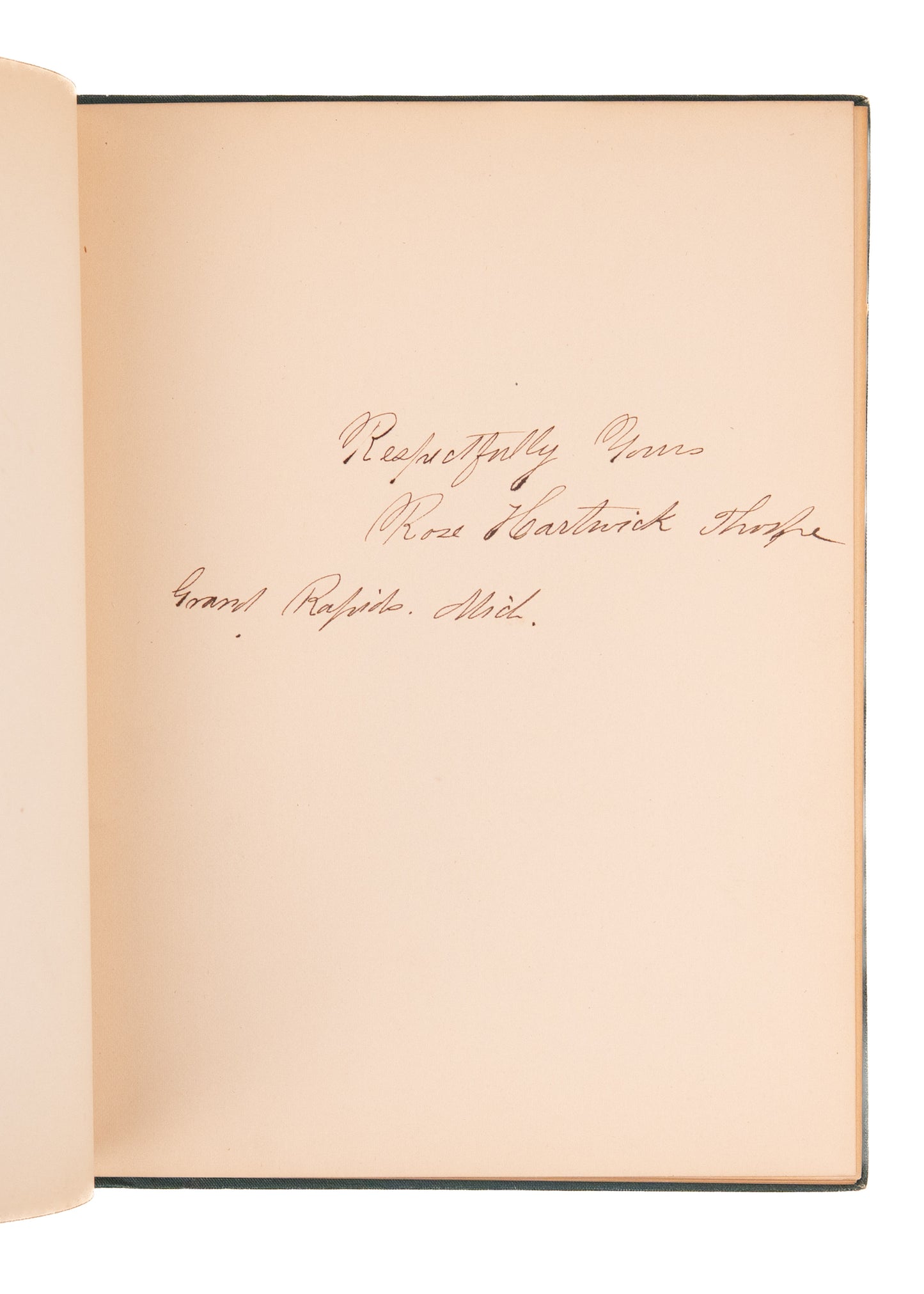 1882 ROSA HARTWICK THORPE. Fine Copy of California - Oregon Poetess' Classic with Autograph Letter.
