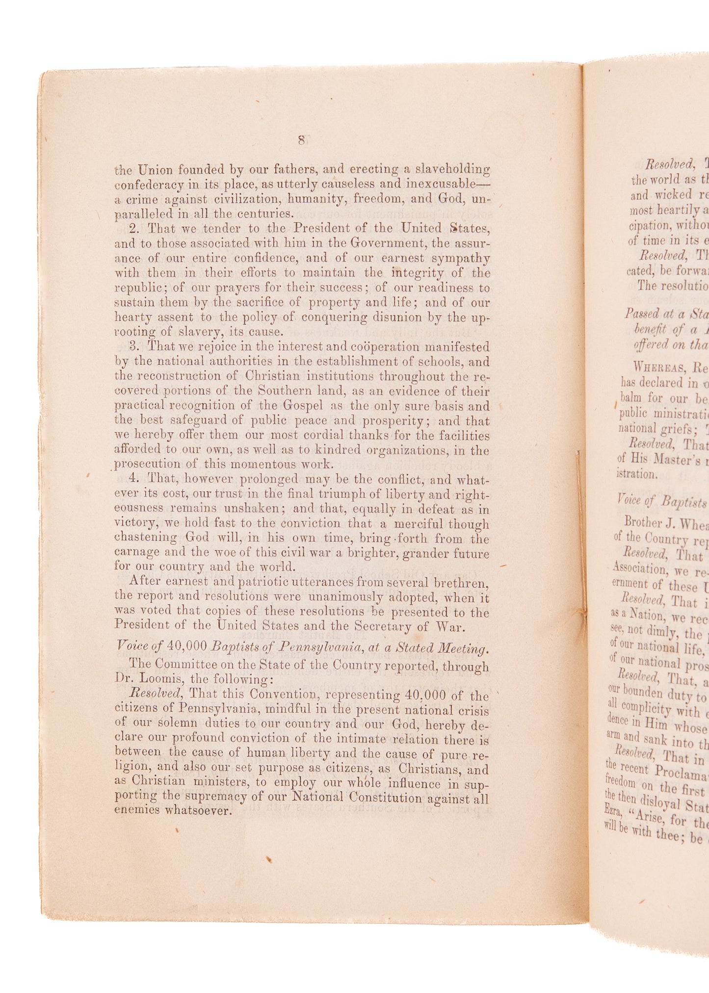 1864 THE CONFEDERACY ANTI-CHRISTIAN. Slavery and Treason both Heresy. Abraham Lincoln Praises the Methodists.