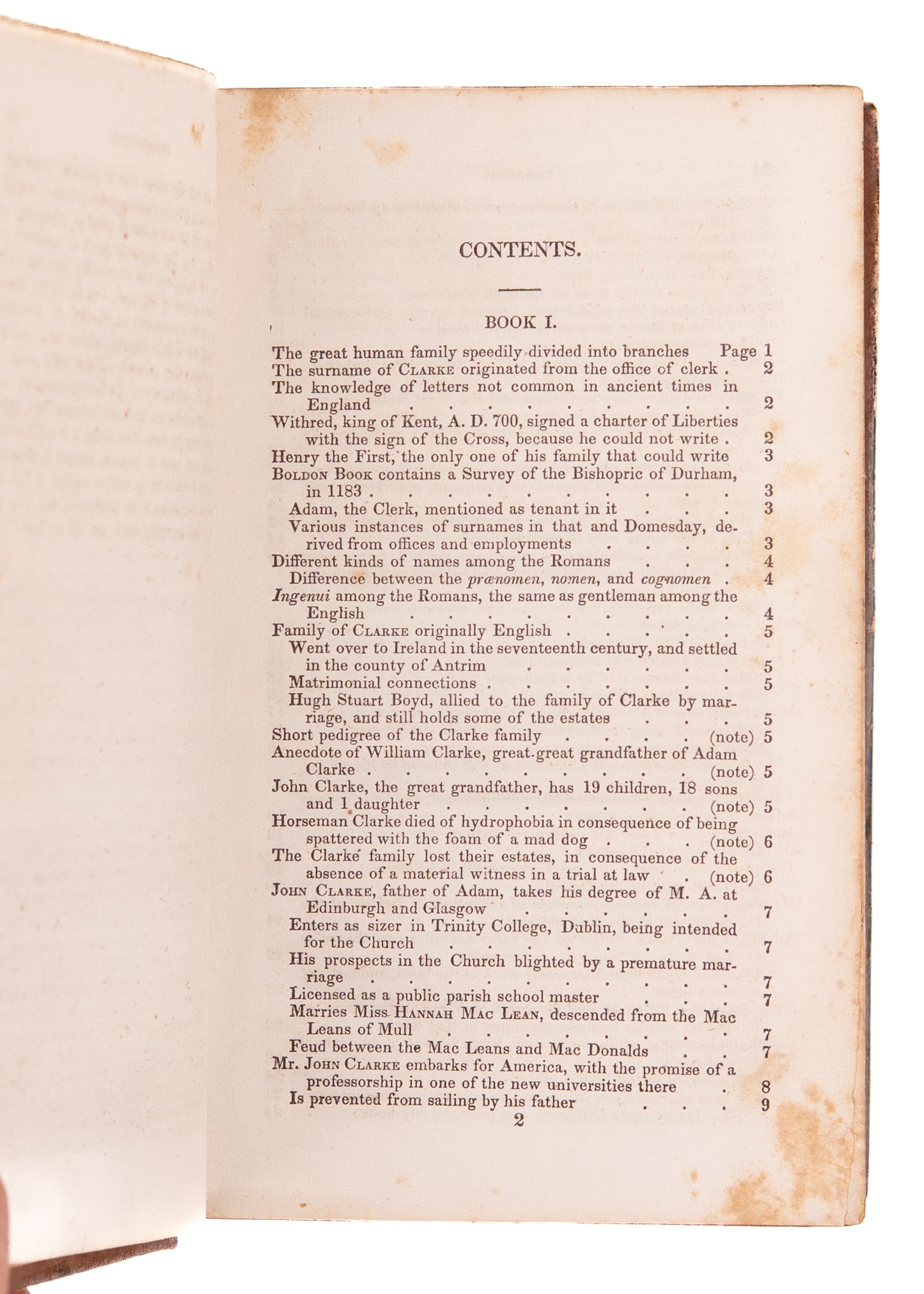 1833 ADAM CLARKE - METHODIST. Three Volumes in One - Includes Autograph of Clarke Tipped on Ffep.