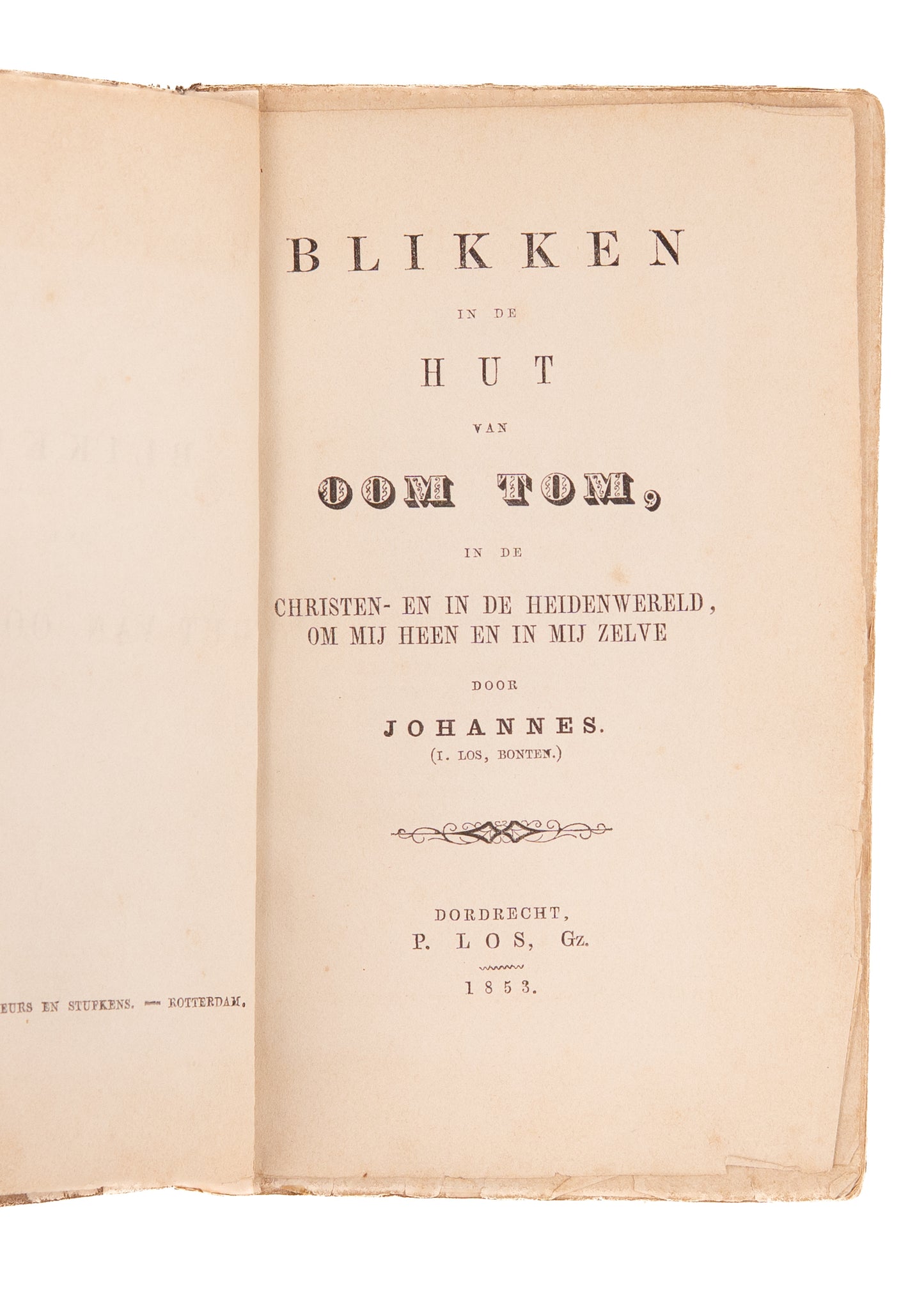 1853 UNCLE TOM's CABIN. Rarely Early Dutch Spiritualization of Uncle Tom's Cabin.