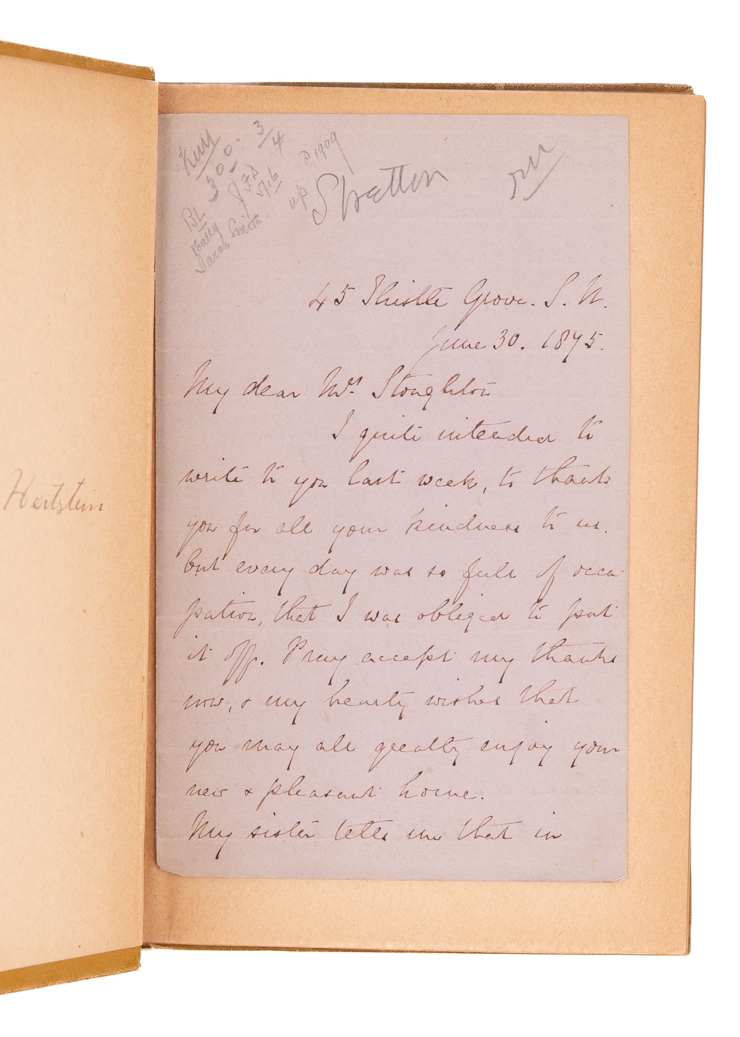 1875 HESBA STRETTON. The Lost Grip. With Fine 3pp Autograph letter by Stretton.