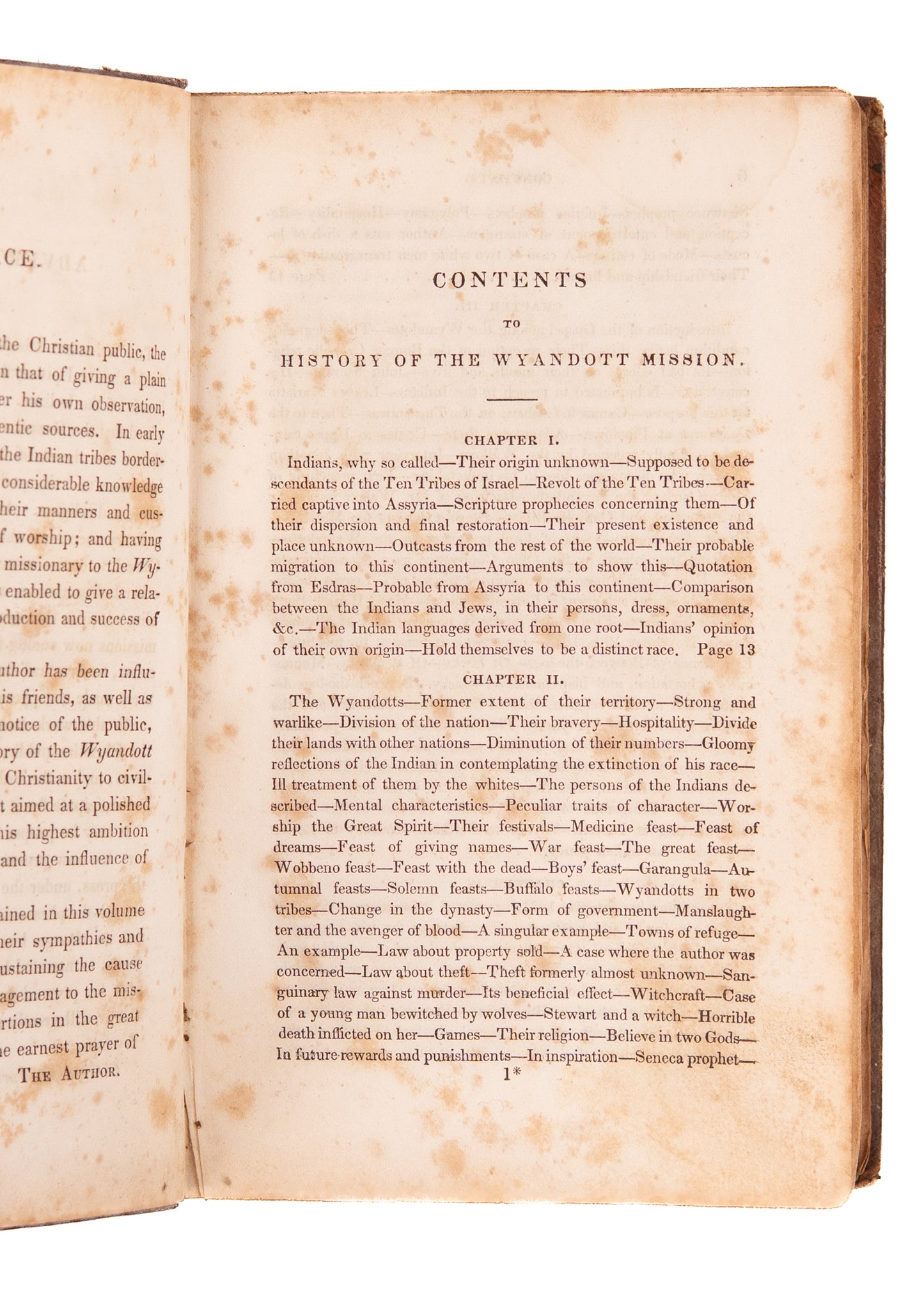 1840 WYANDOTT INDIANS. Narrative of the Mission among Wyandot before the Northern Trail of Tears.