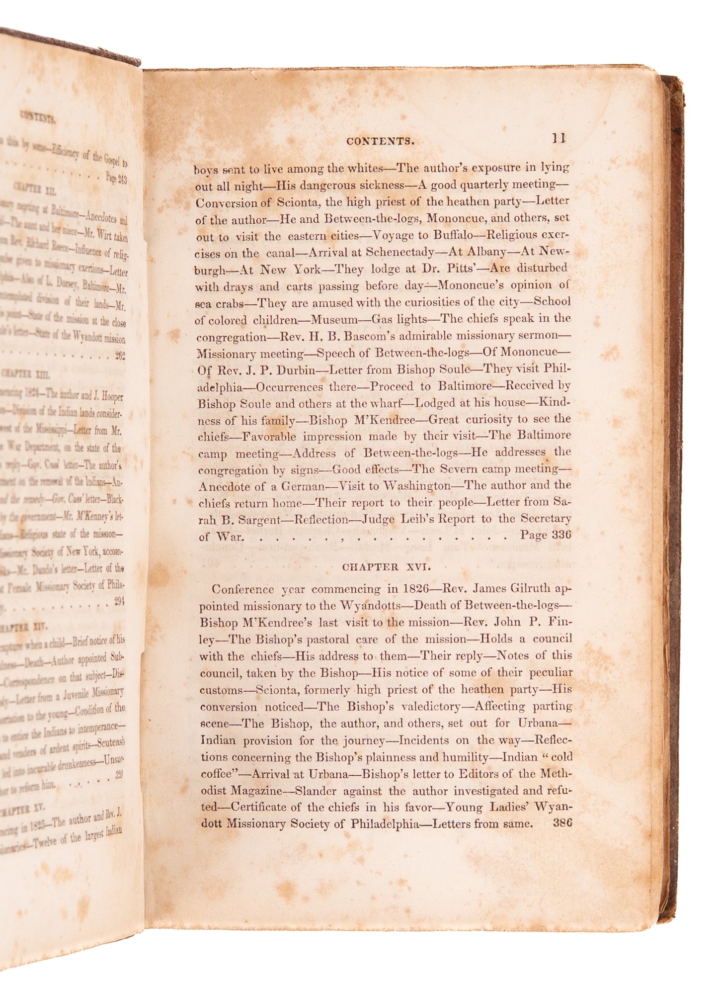 1840 WYANDOTT INDIANS. Narrative of the Mission among Wyandot before the Northern Trail of Tears.