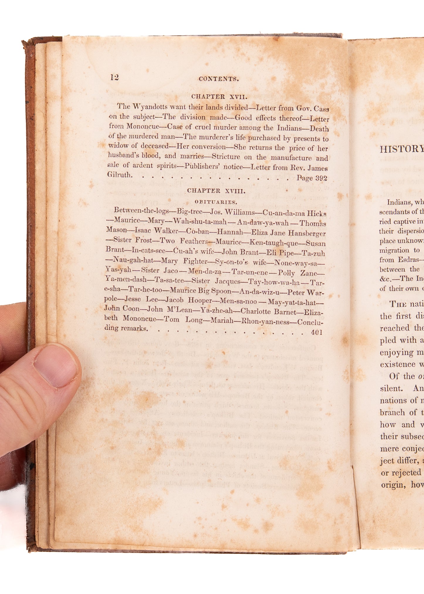 1840 WYANDOTT INDIANS. Narrative of the Mission among Wyandot before the Northern Trail of Tears.
