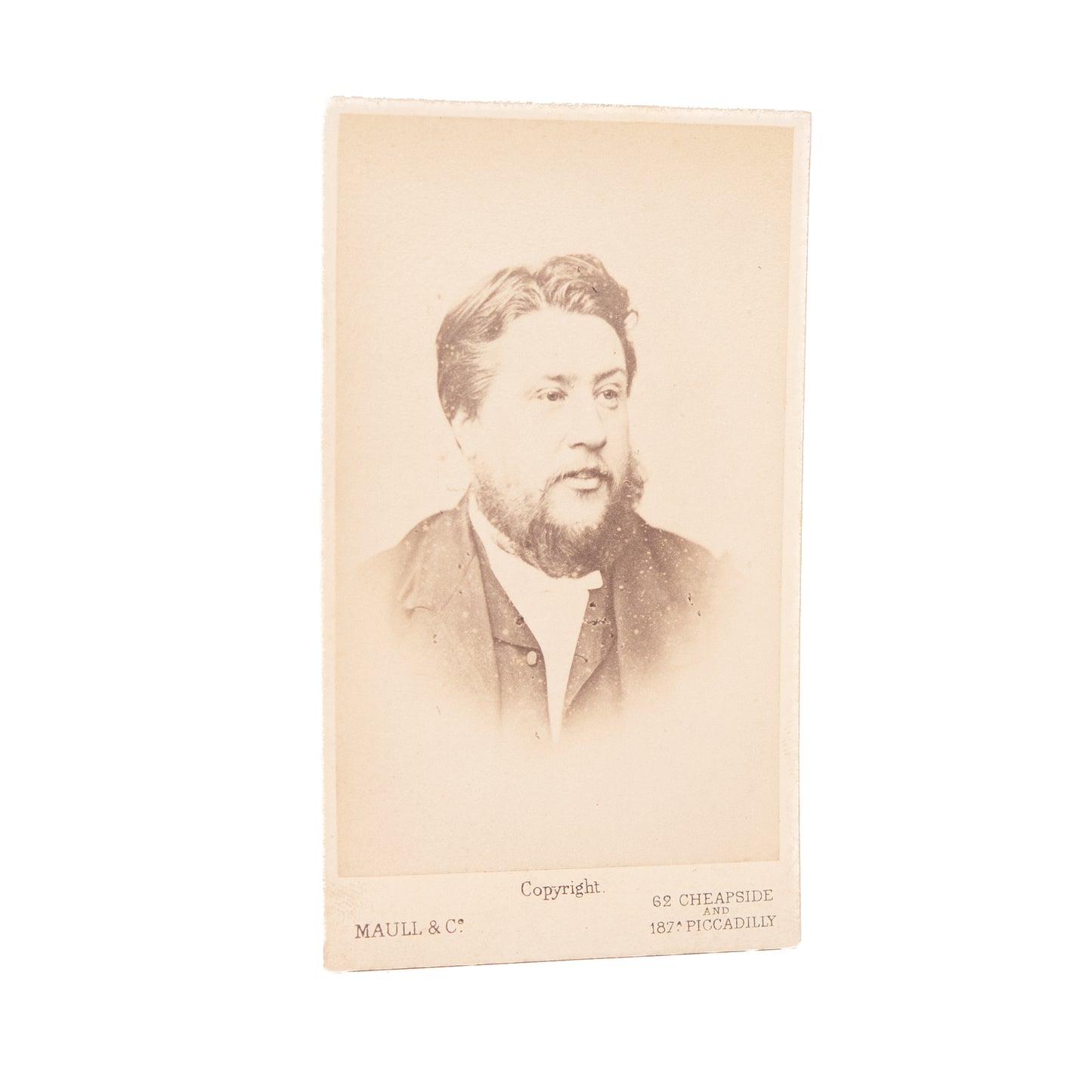 1865 C. H. SPURGEON. Early Carte de Visite of a Young Spurgeon before His Full Fame as a Preacher