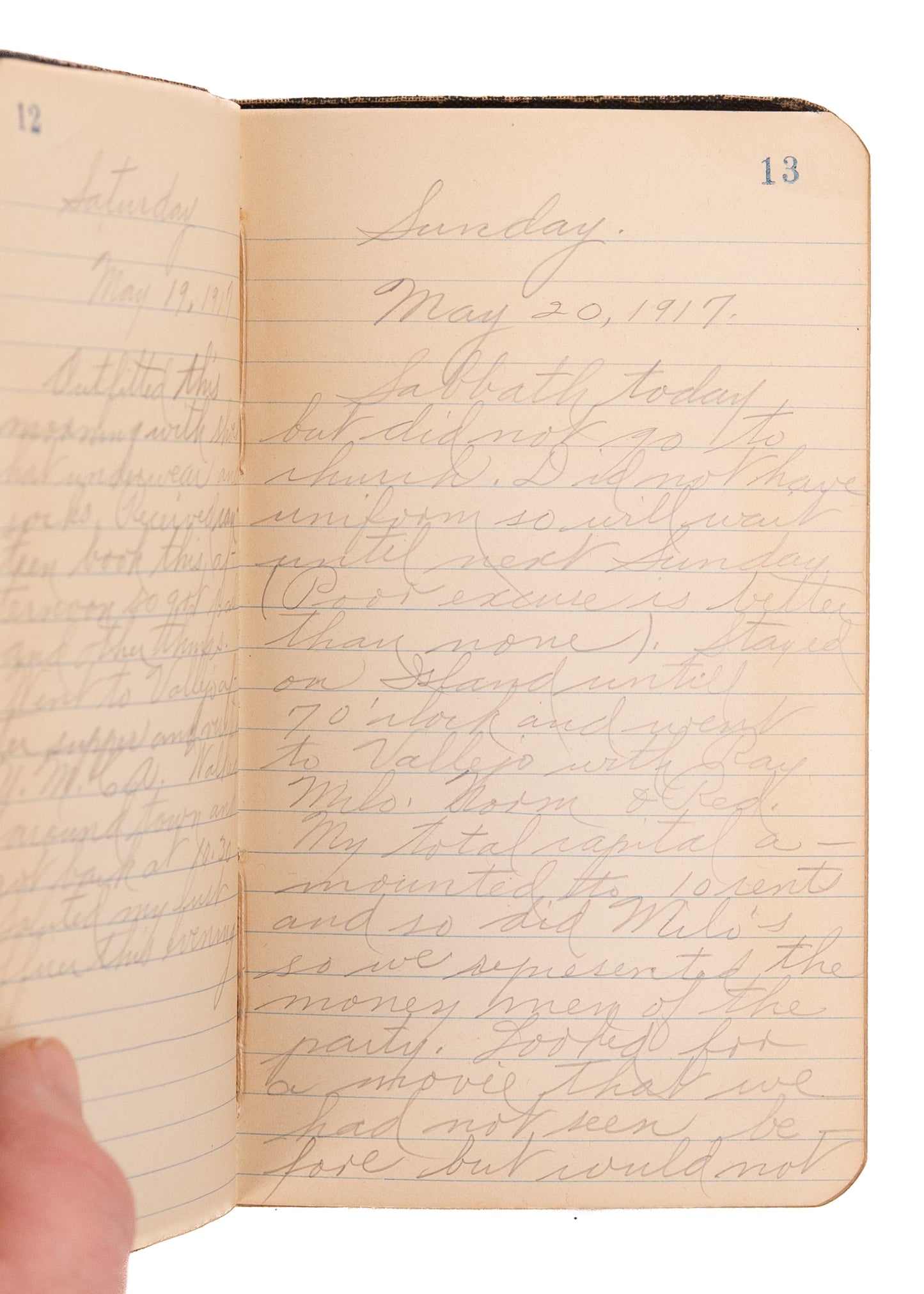 1917-1919 WORLD WAR 1. Three Expansive Diaries of a Minnesota Marine Serving in France.