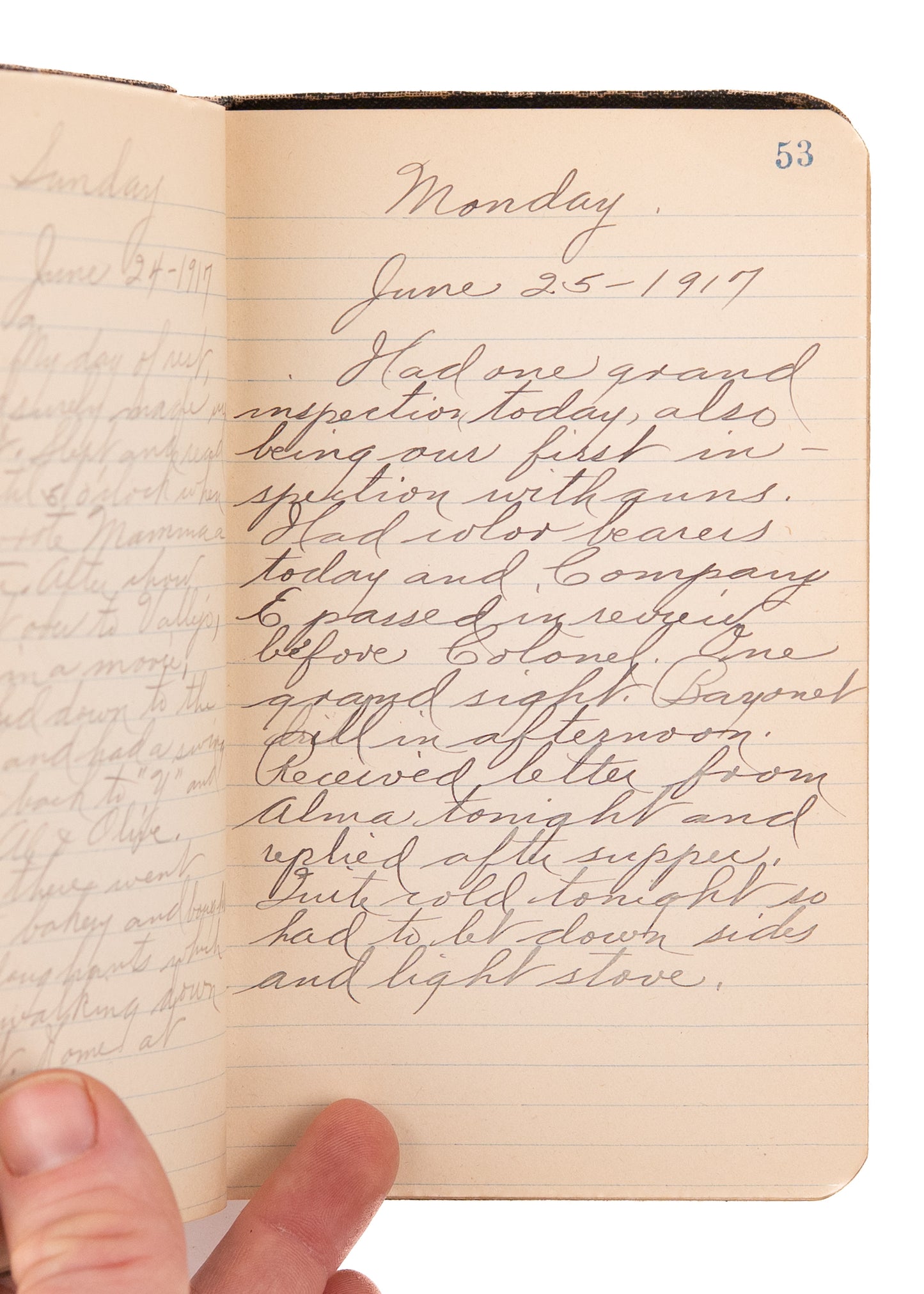 1917-1919 WORLD WAR 1. Three Expansive Diaries of a Minnesota Marine Serving in France.