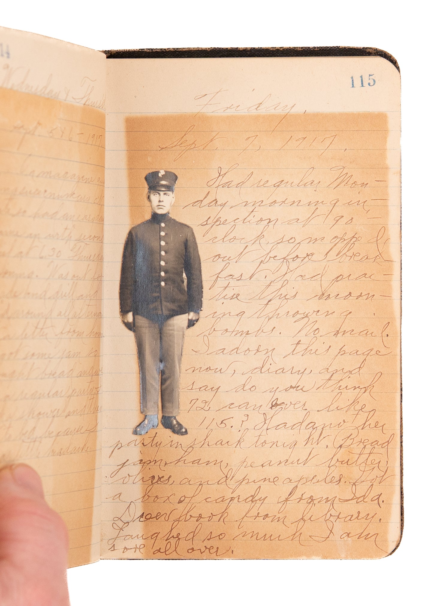 1917-1919 WORLD WAR 1. Three Expansive Diaries of a Minnesota Marine Serving in France.