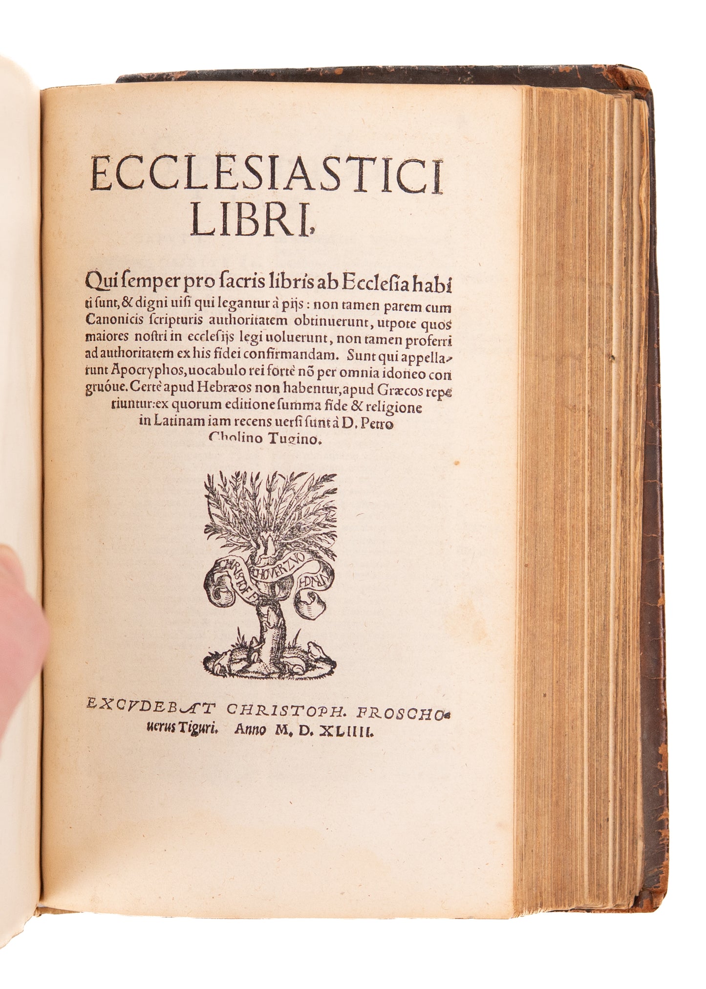 1544 ZURICH REFORMATION BIBLE. First Latin Edition of the Reformation Text for Swiss Reformation.
