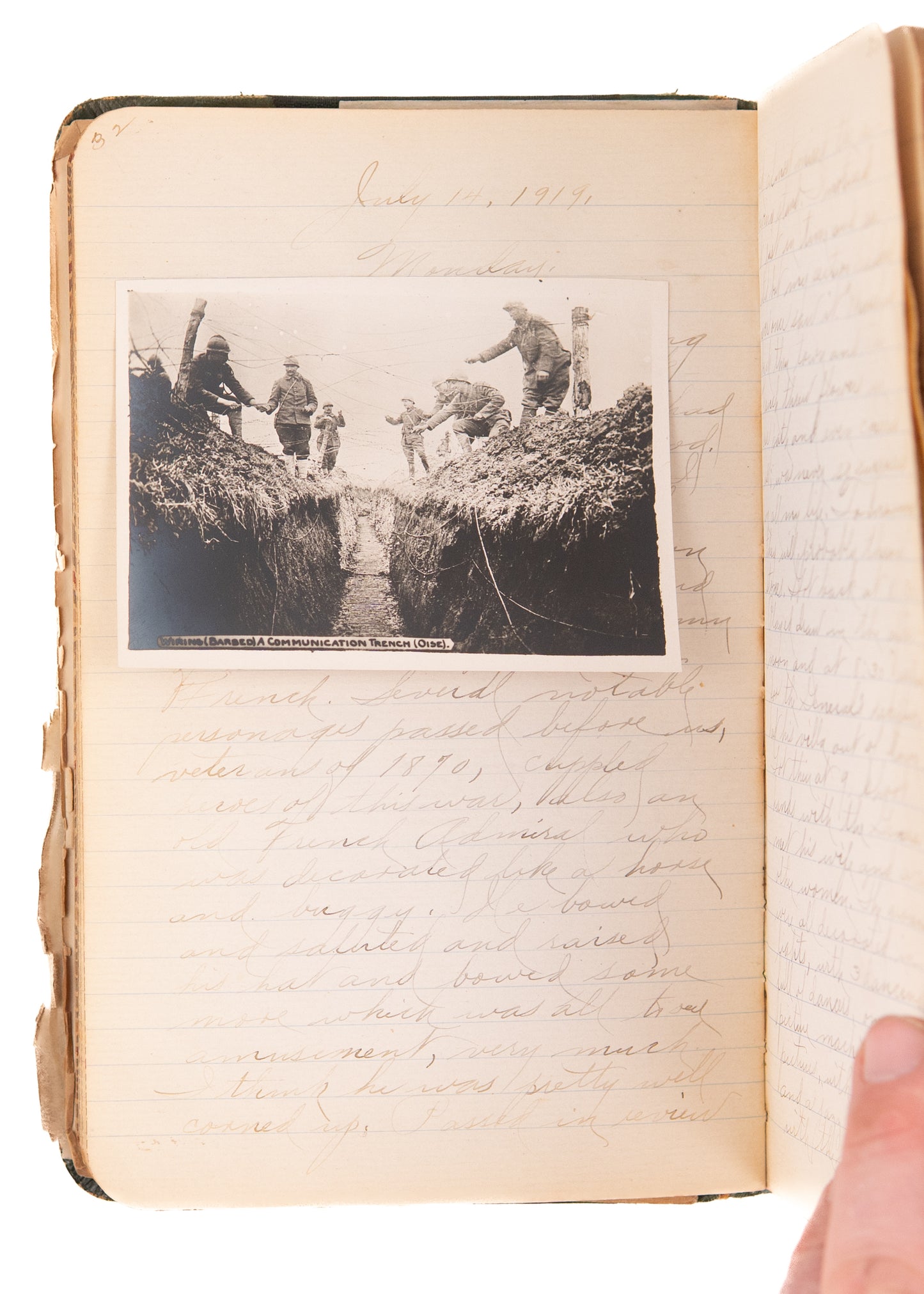 1917-1919 WORLD WAR 1. Three Expansive Diaries of a Minnesota Marine Serving in France.