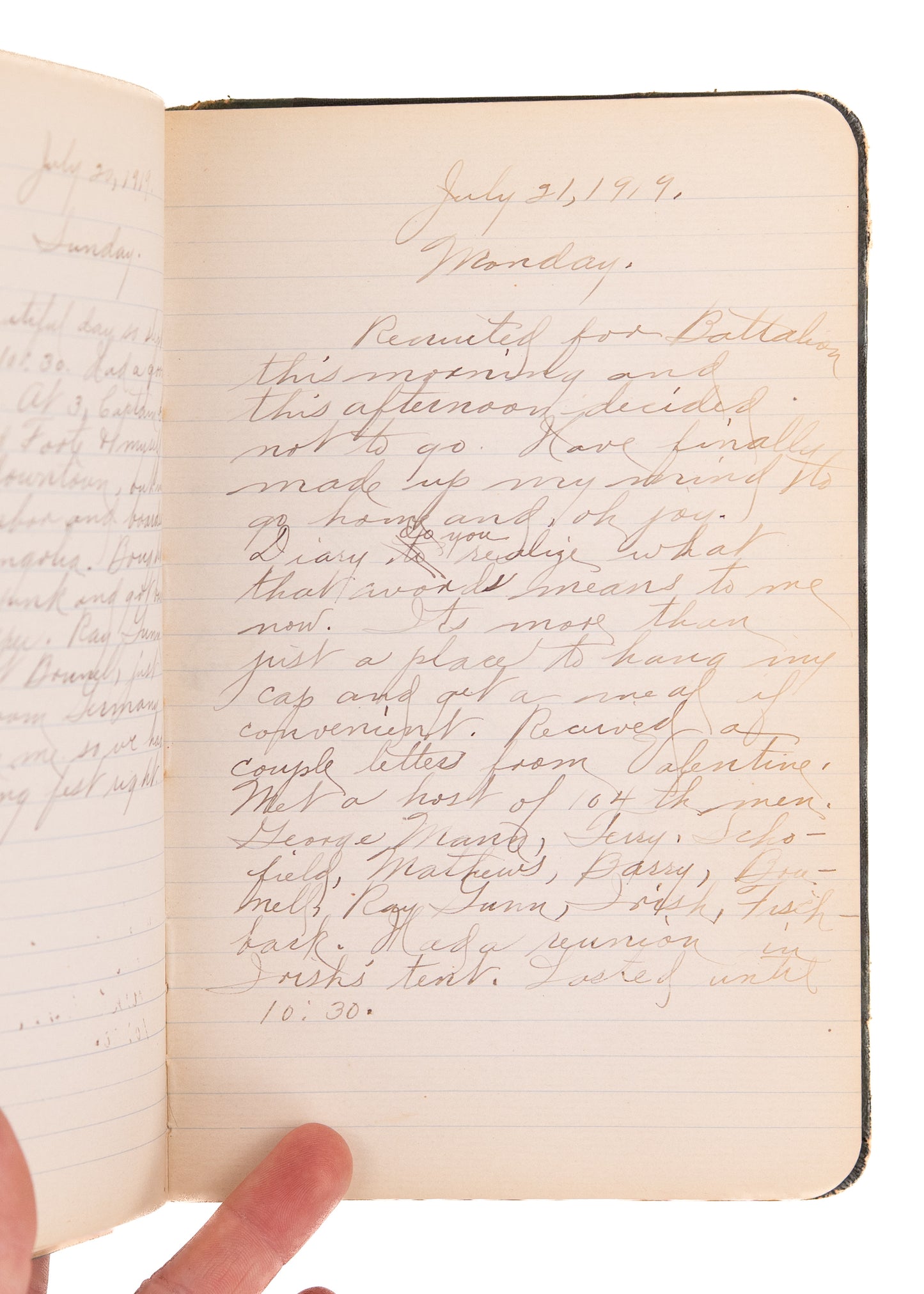 1917-1919 WORLD WAR 1. Three Expansive Diaries of a Minnesota Marine Serving in France.