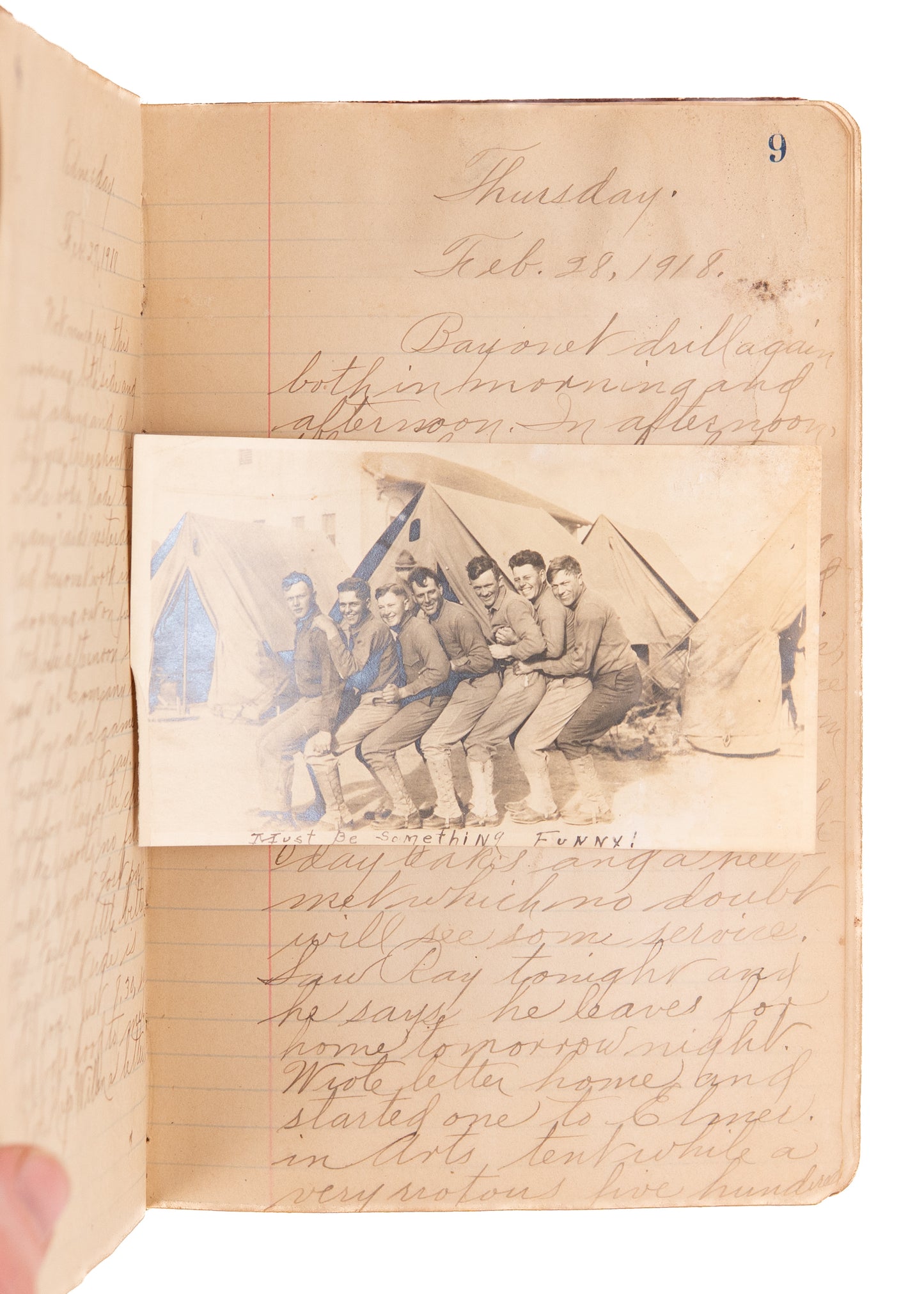 1917-1919 WORLD WAR 1. Three Expansive Diaries of a Minnesota Marine Serving in France.