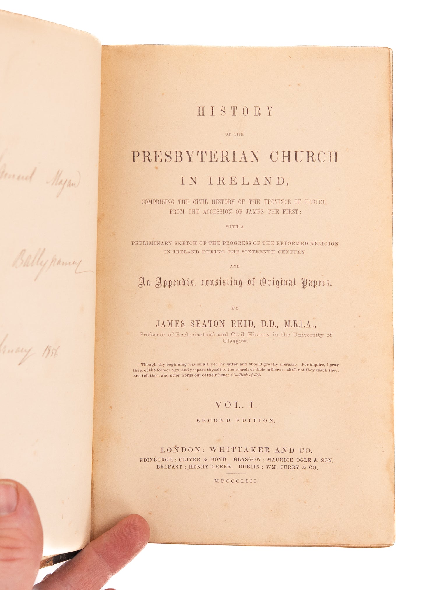 1853 IRISH PRESBYTERIANISM. History of the Presbyterian Church in Ireland in Three Volumes. Rare.
