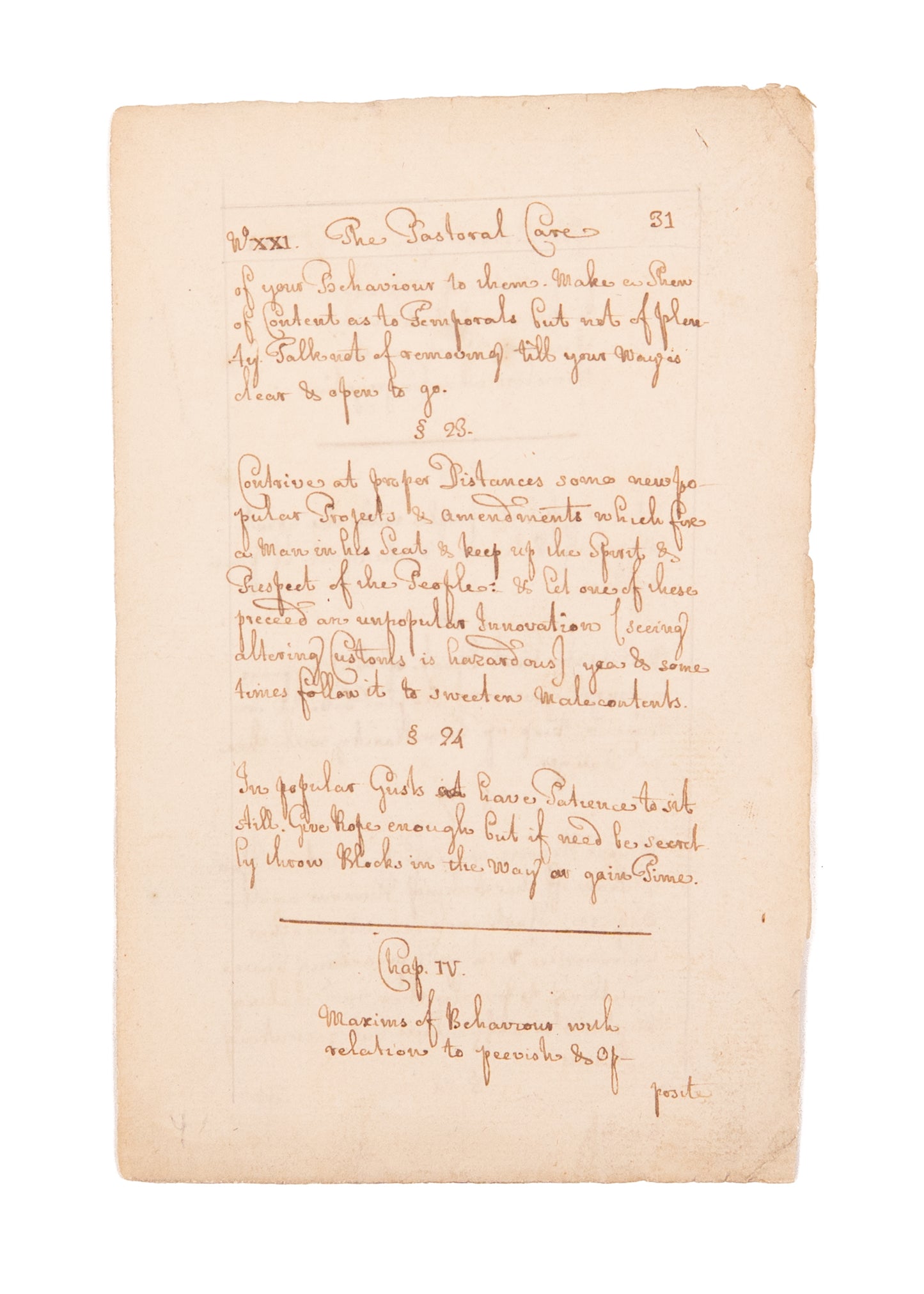 1735 PHILIP DODDRIDGE. Unpublished MSs on Preaching and Pastoral Ministry.