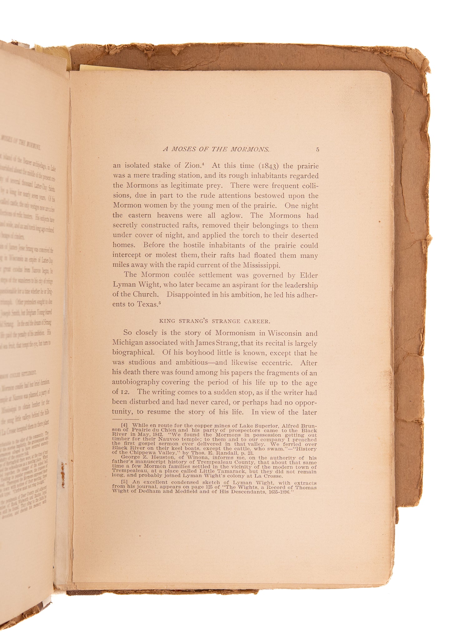 1897 MORMON KINGDOM - BEAVER ISLAND. Moses of the Mormons. Strang's City of Refuge and Island Kingdom.