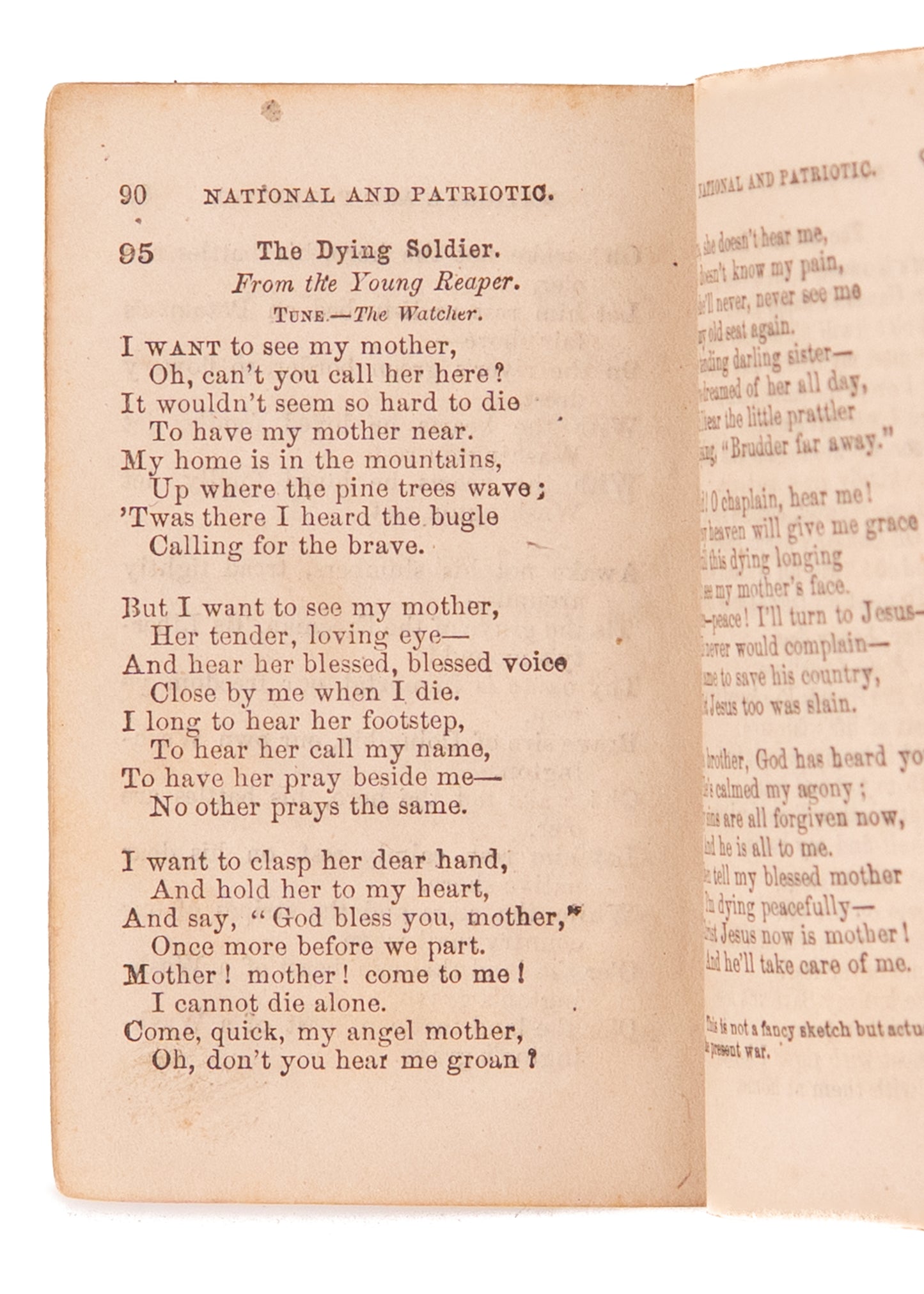 1862 CIVIL WAR CAMP MEETINGS. Rare Andrew Manship, Tent Revivalist Civil War Pocket Hymnal.