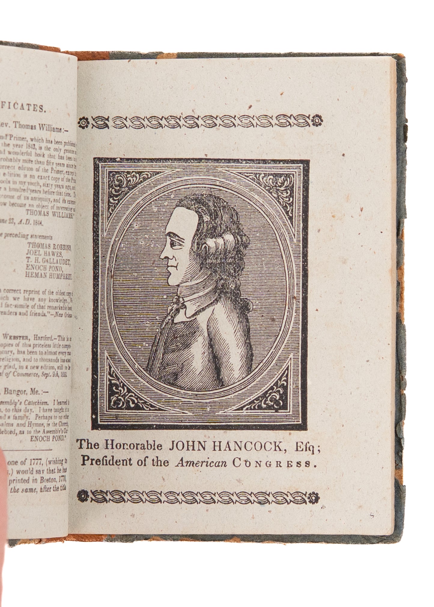 1777 / 1843 NEW ENGLAND PRIMER. Early and Fine Facsimile of 18th Century Primer by Cotton.