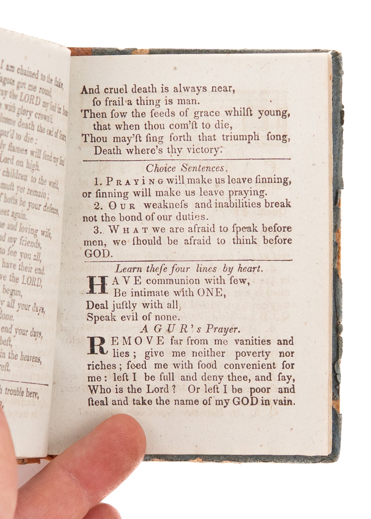 1777 / 1843 NEW ENGLAND PRIMER. Early and Fine Facsimile of 18th Century Primer by Cotton.