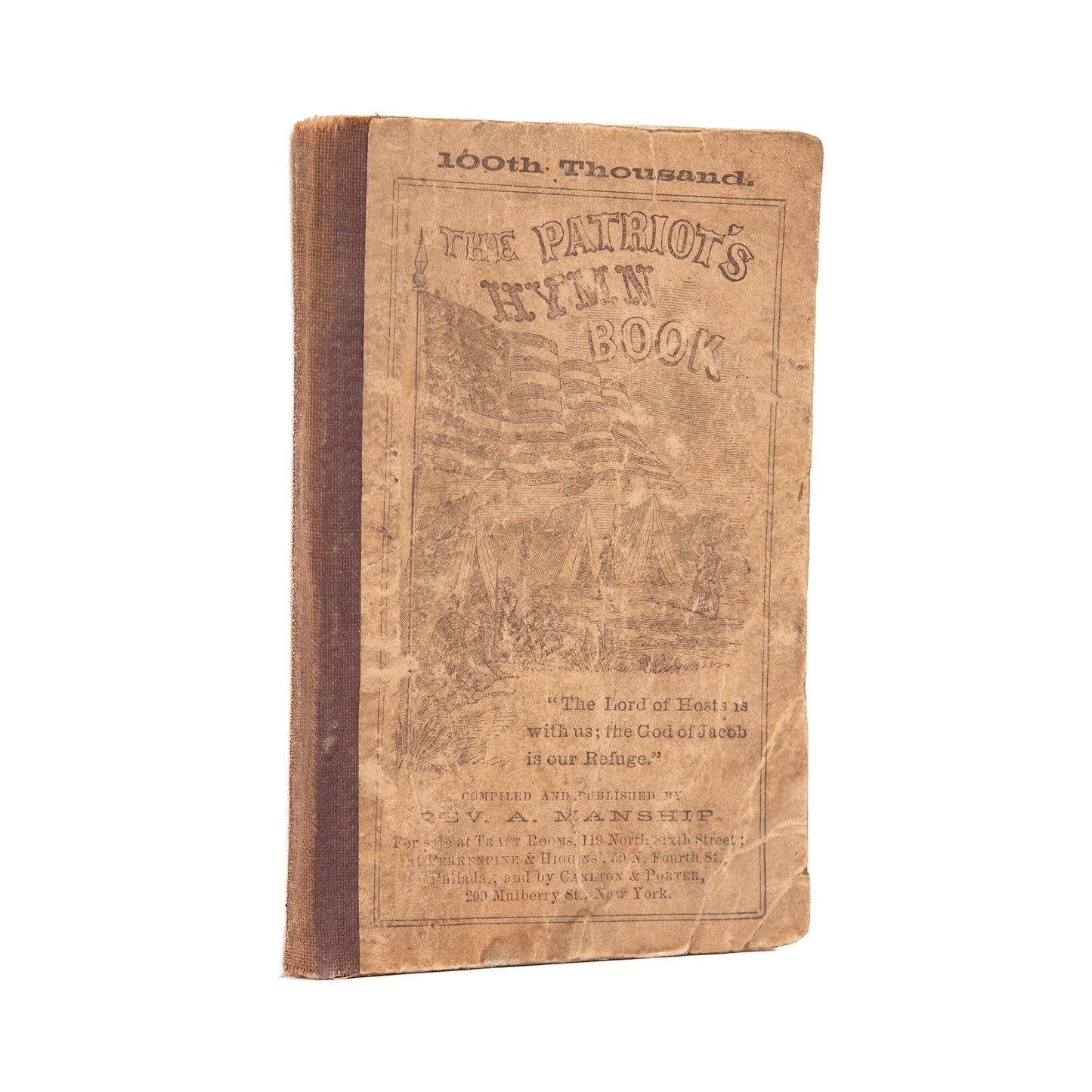 1862 CIVIL WAR CAMP MEETINGS. Rare Andrew Manship, Tent Revivalist Civil War Pocket Hymnal.