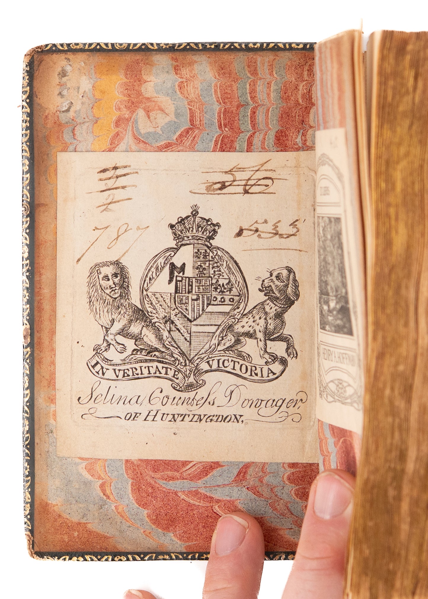 1755 SELINA, COUNTESS OF HUNTINGON. Interleaved Thomas Adam's Letures on the Catechism. Presentation.