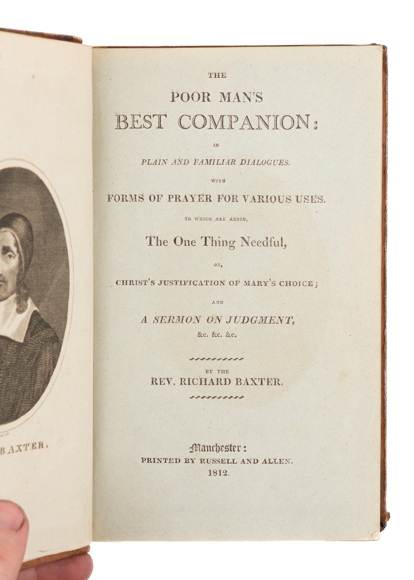 1812 RICHARD BAXTER. Superbly Bound and Printed, Poor Man's Best Companion. Very Fine.